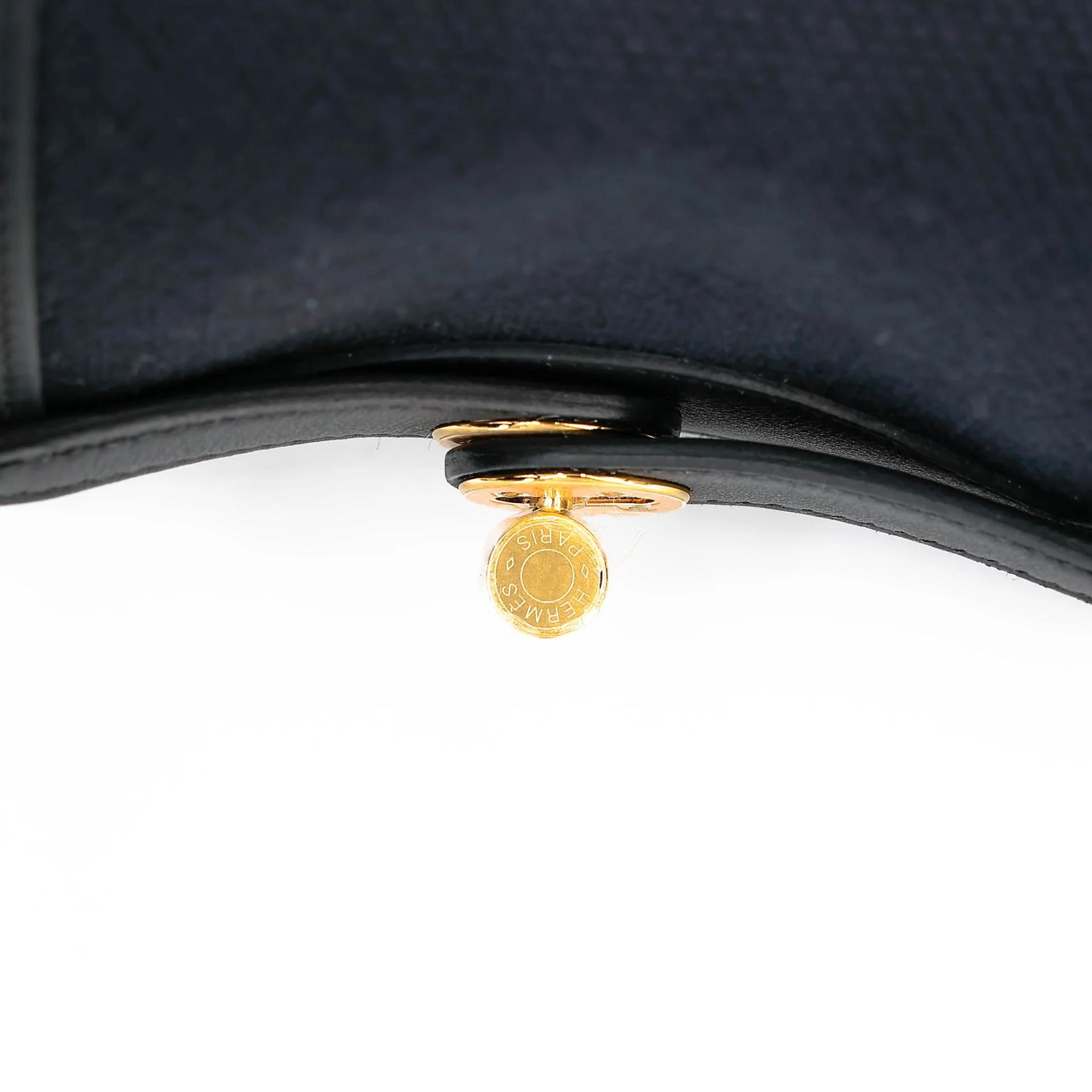 Brand New ( Rank N ) HERMÈS Mini Lindy II Noir (89) Swift Toile H canvas Gold hardware G (2026) - 8