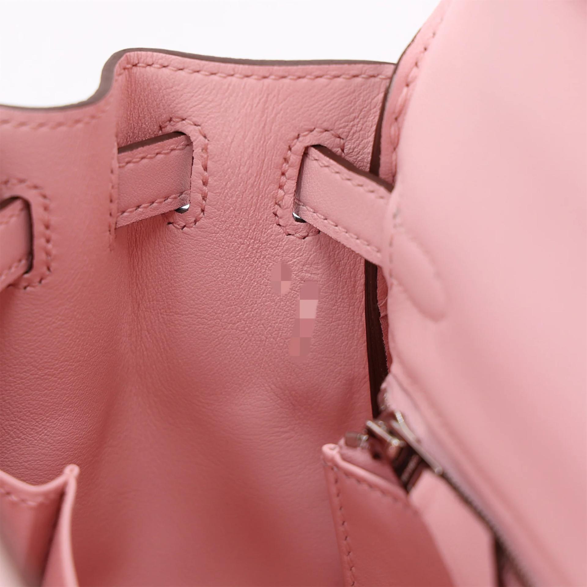 Unused ( Rank NS ) HERMÈS Kelly 25 Rose Sakura (3Q) Swift Palladium hardware W (2024) - 16