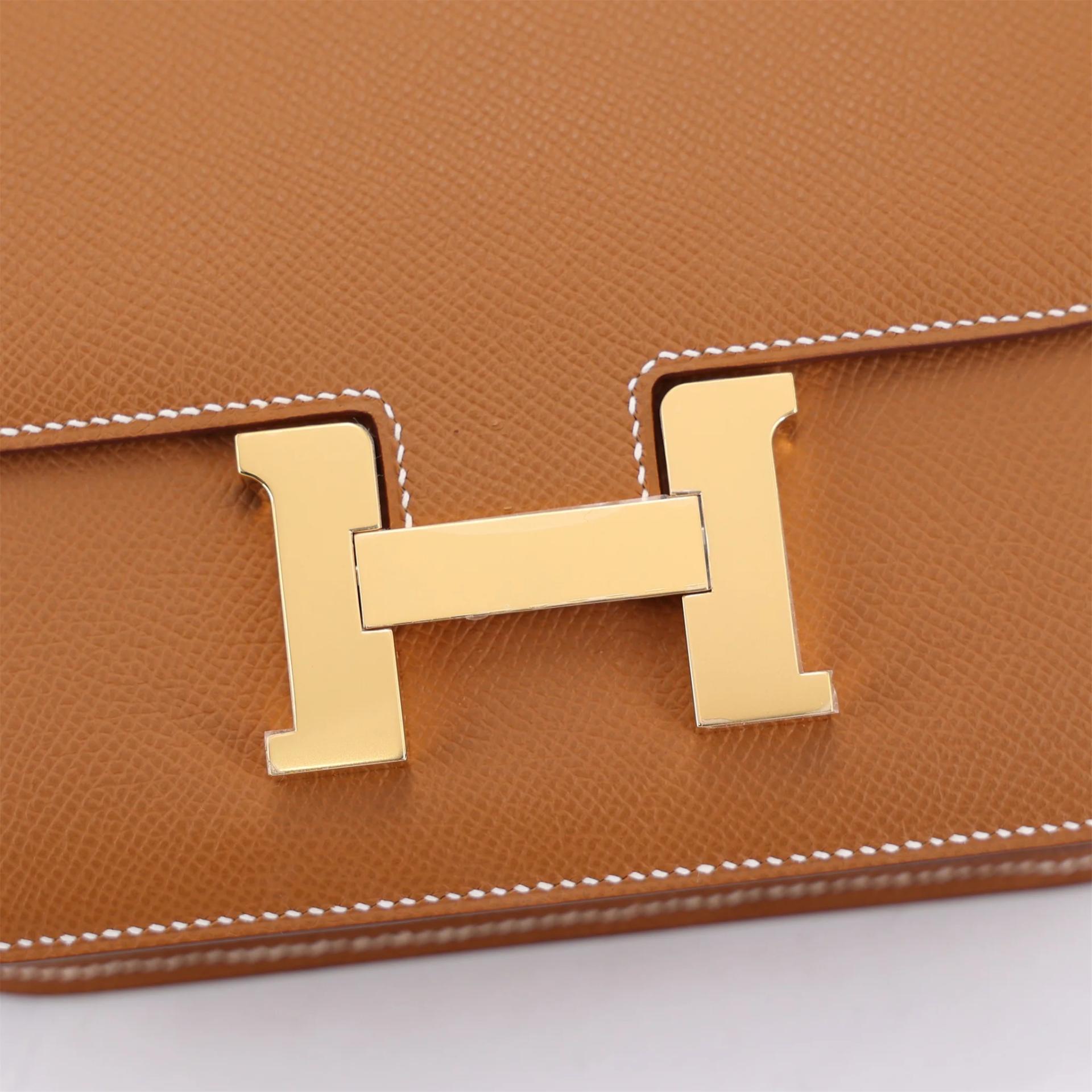 Brand New ( Rank N ) HERMÈS Constance Mini Gold (37) Epsom Gold hardware G (2026) - 8