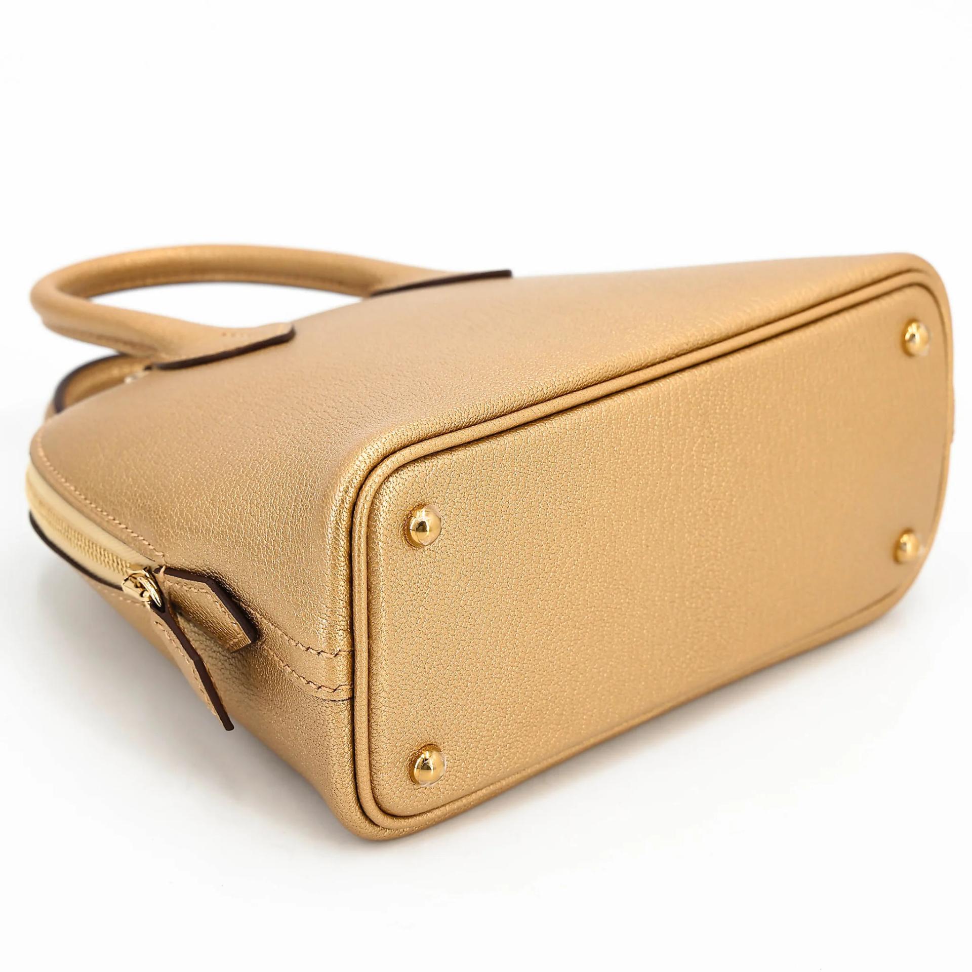 Brand New ( Rank N ) HERMÈS Mini Bolide 1923 Dore (Y9) Chevre Gold hardware G (2026) - 5