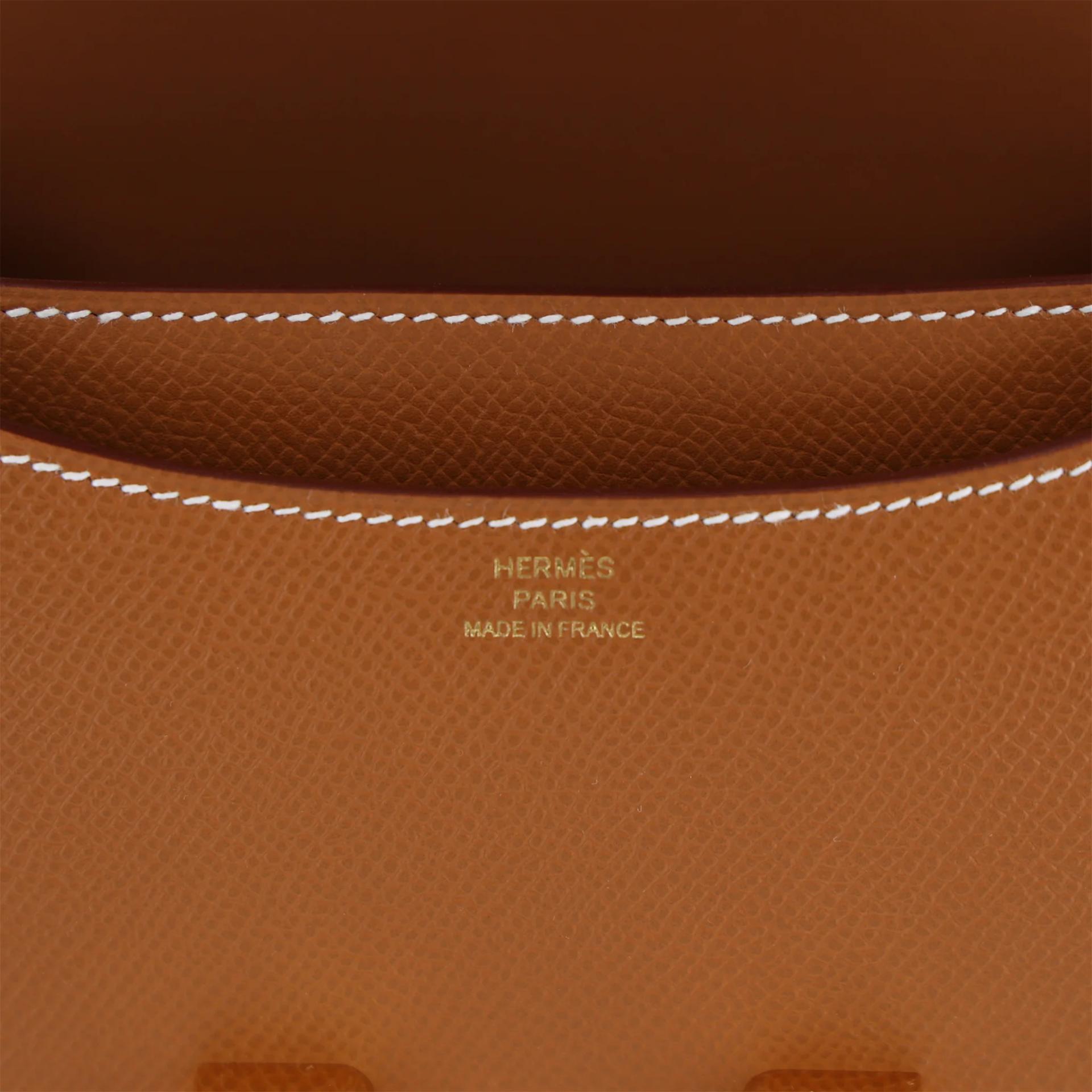 Brand New ( Rank N ) HERMÈS Constance Mini Gold (37) Epsom Gold hardware G (2026) - 11