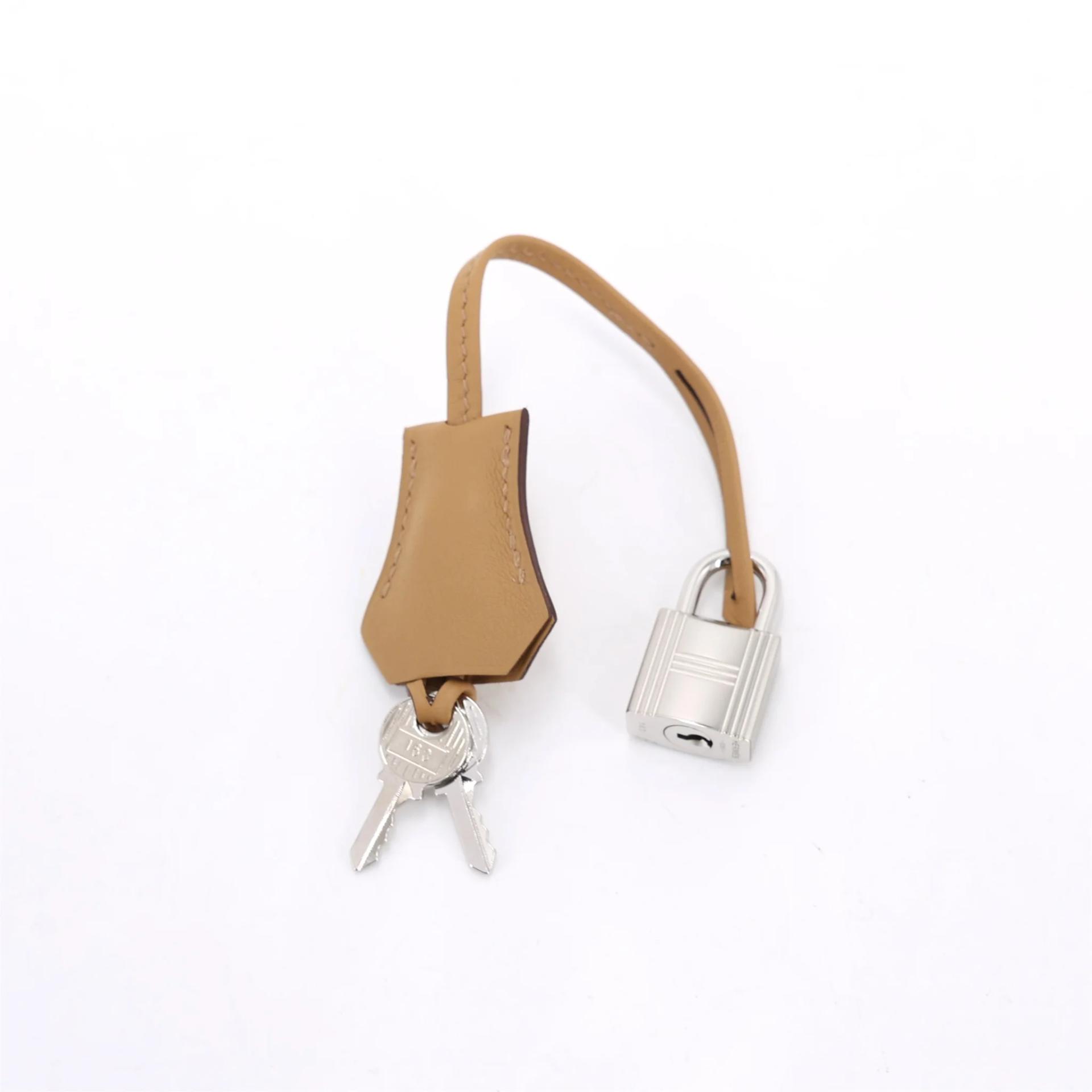 Unused ( Rank NS ) HERMÈS Limited Edition Birkin 25 In & Out Biscuit (4B) Swift Palladium hardware U (2022) - 17