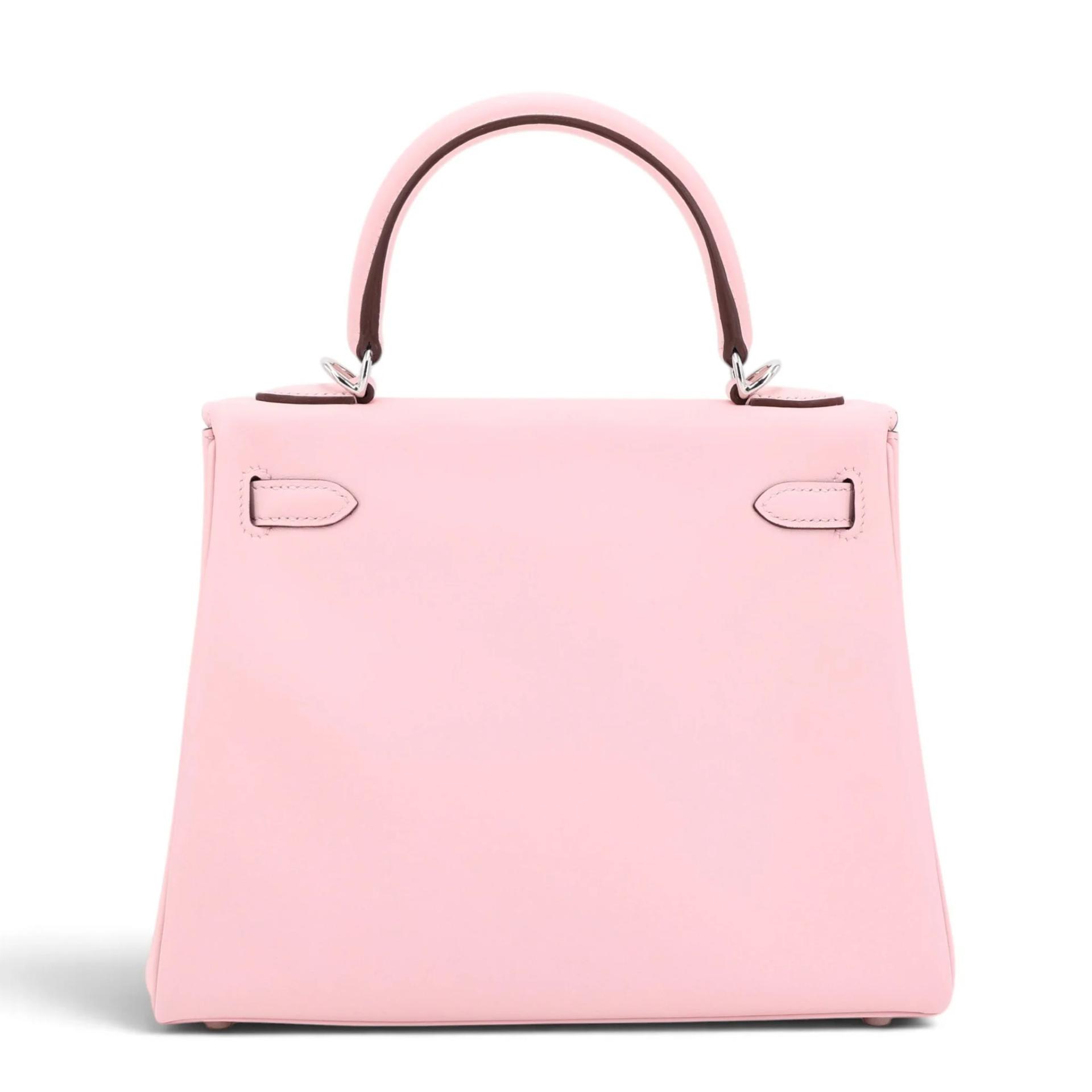 Unused ( Rank NS ) HERMÈS Kelly 25 Rose Sakura (3Q) Swift Palladium hardware W (2024) - 2