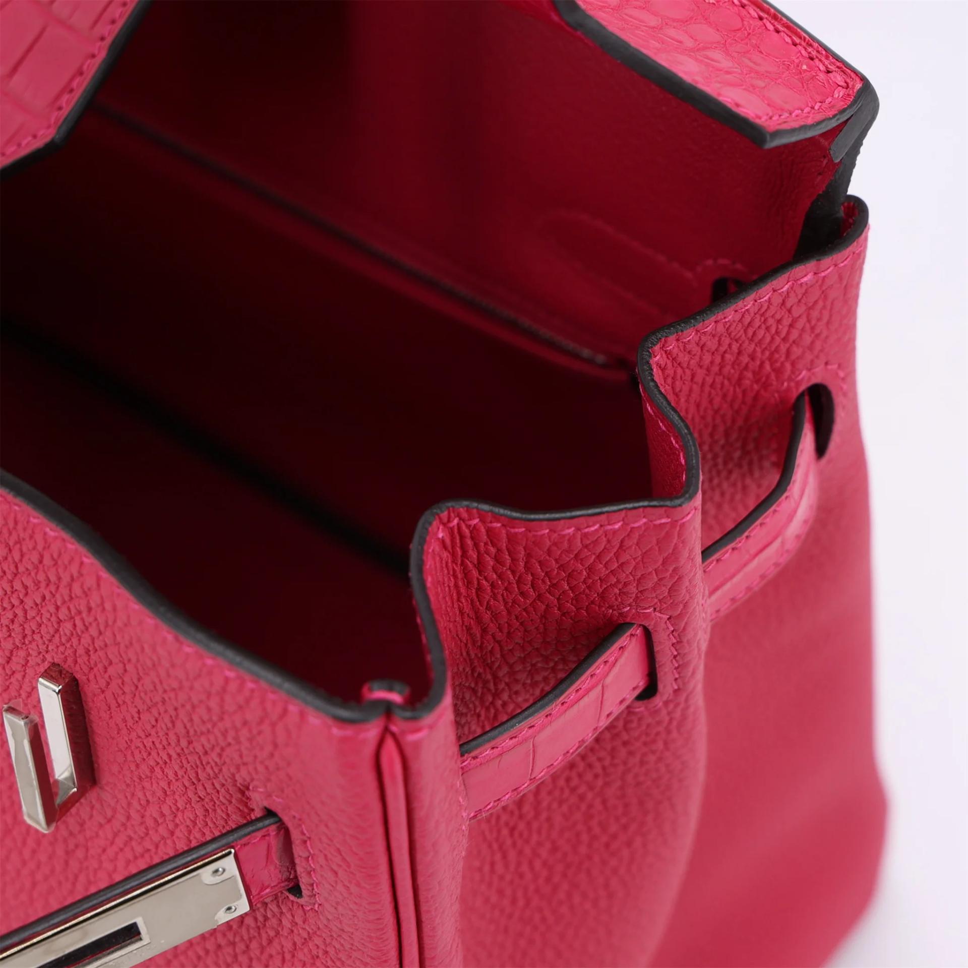 Excellent ( Rank SA ) HERMÈS Birkin 30 Touch Framboise (90) Togo Palladium hardware Z (2021) - 13