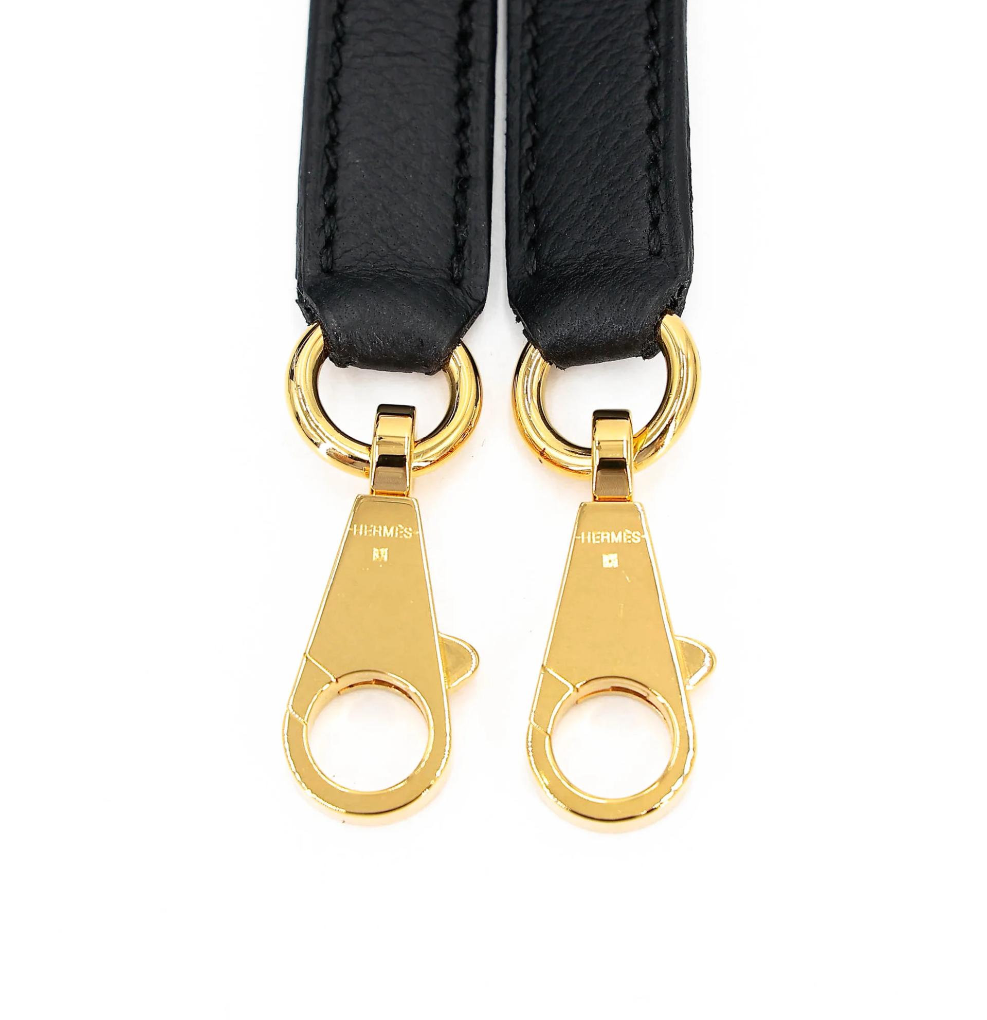 Excellent ( Rank SA ) HERMÈS Kelly 32 Sellier Noir (89) Epsom Gold hardware D (2019) - 22