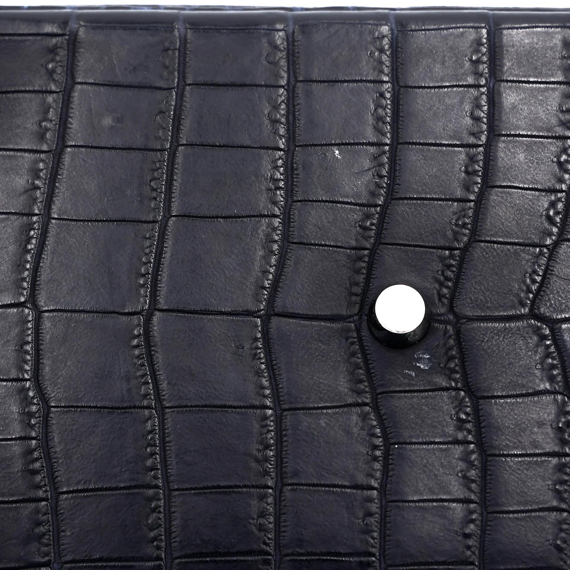 Very Good ( Rank A) HERMÈS Lindy 26 Bleu Indigo (76) Matte Niloticus Crocodile Palladium hardware X (2016) - 8