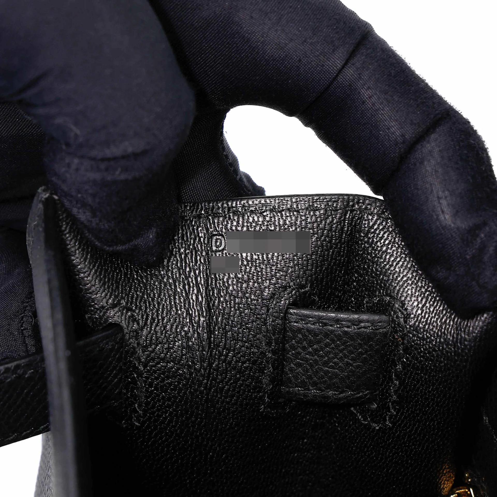 Excellent ( Rank SA ) HERMÈS Kelly 32 Sellier Noir (89) Epsom Gold hardware D (2019) - 17