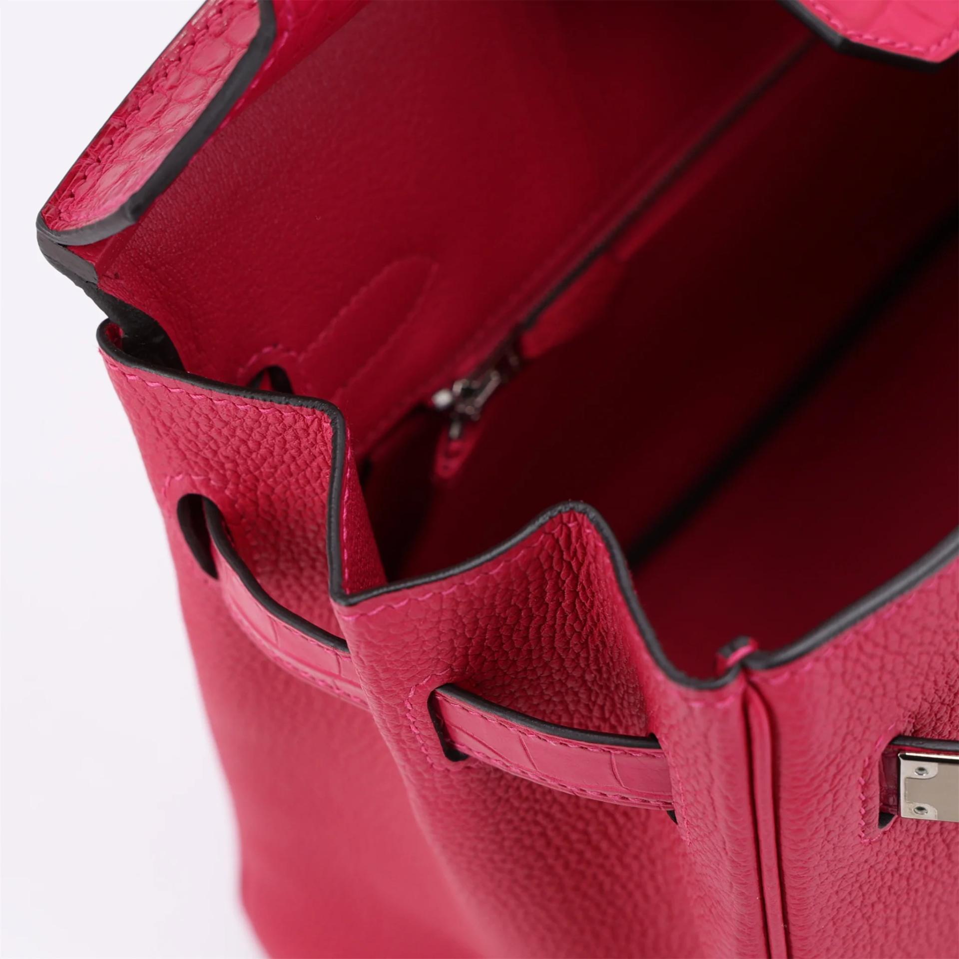 Excellent ( Rank SA ) HERMÈS Birkin 30 Touch Framboise (90) Togo Palladium hardware Z (2021) - 12