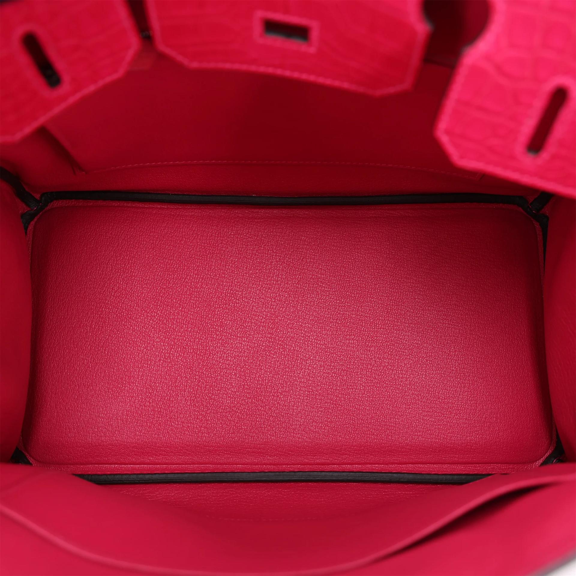 Excellent ( Rank SA ) HERMÈS Birkin 30 Touch Framboise (90) Togo Palladium hardware Z (2021) - 11