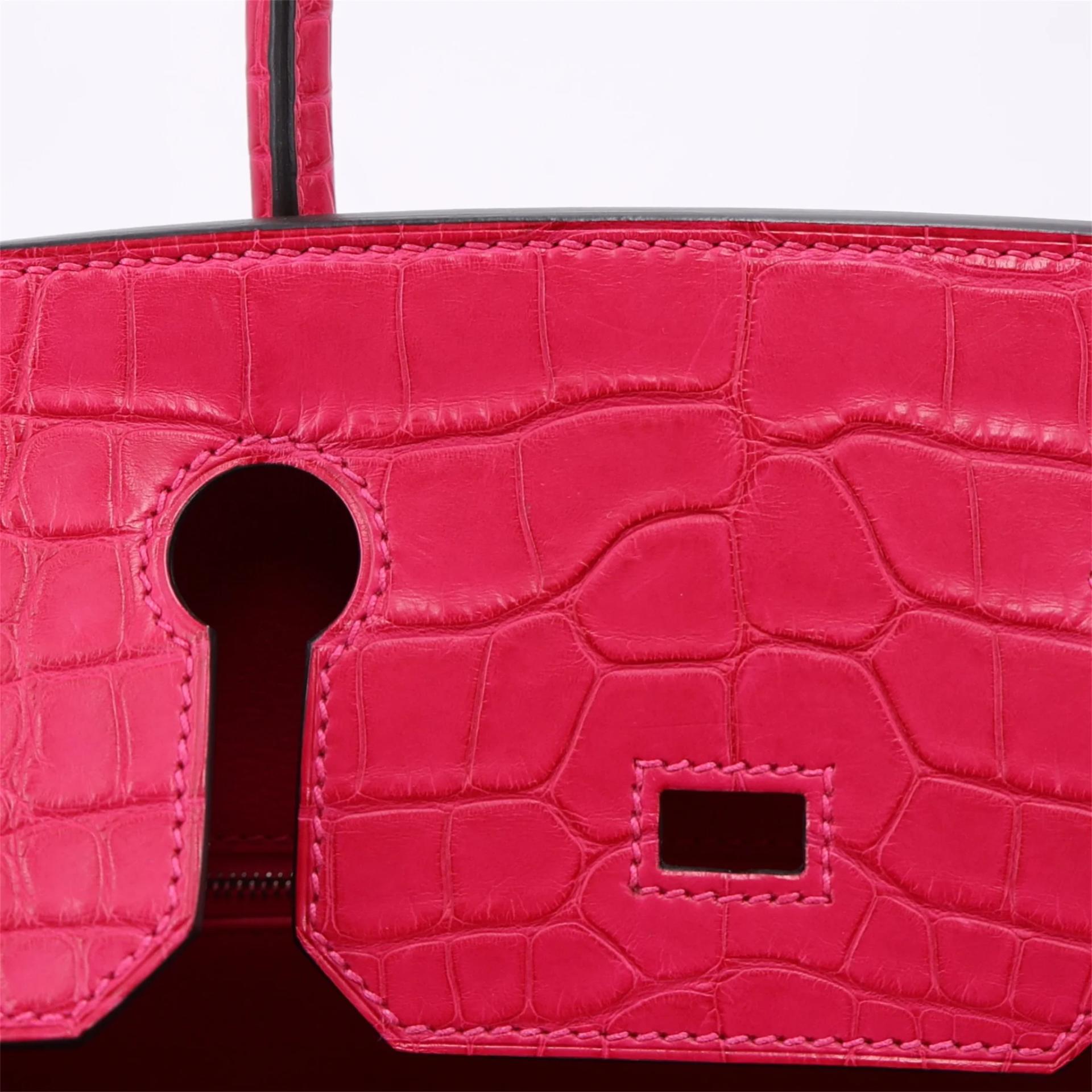 Excellent ( Rank SA ) HERMÈS Birkin 30 Touch Framboise (90) Togo Palladium hardware Z (2021) - 14