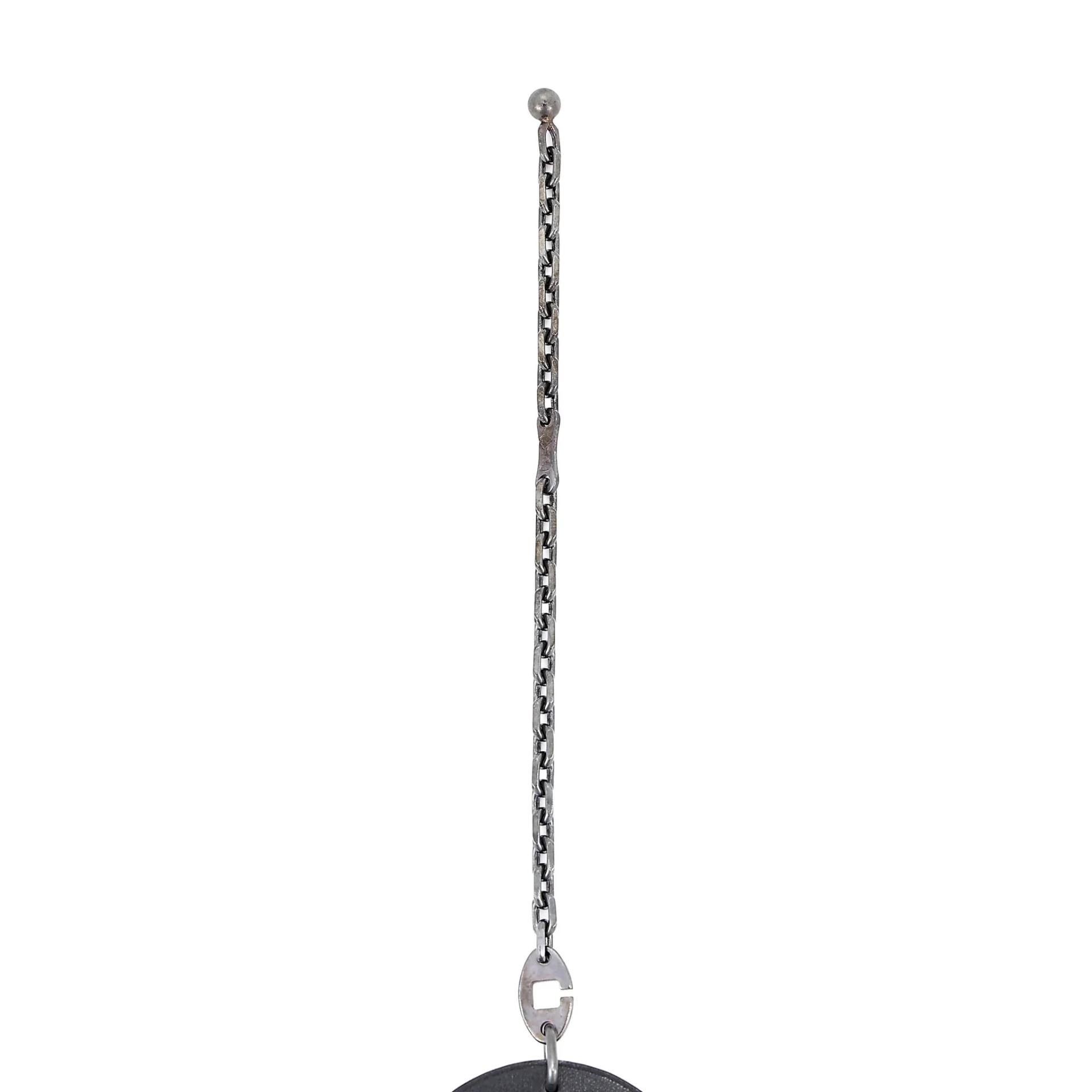 Very Good ( Rank A) HERMÈS Cat Charm Noir (89) Barenia Silver 925 - 6