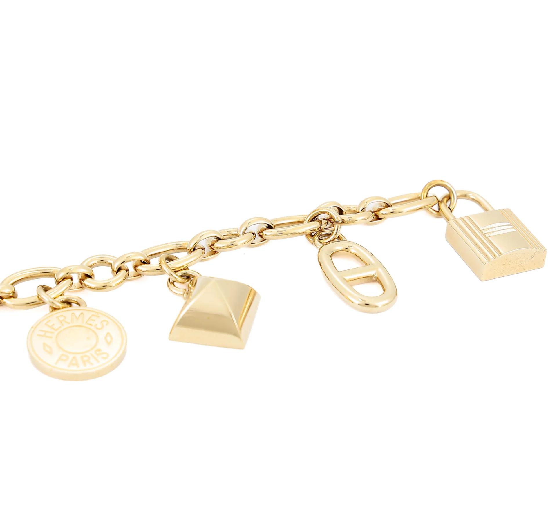 A美品 HERMÈS 爱马仕 Amulettes 4 Olga 包挂件 / 吊坠 金扣 - 6