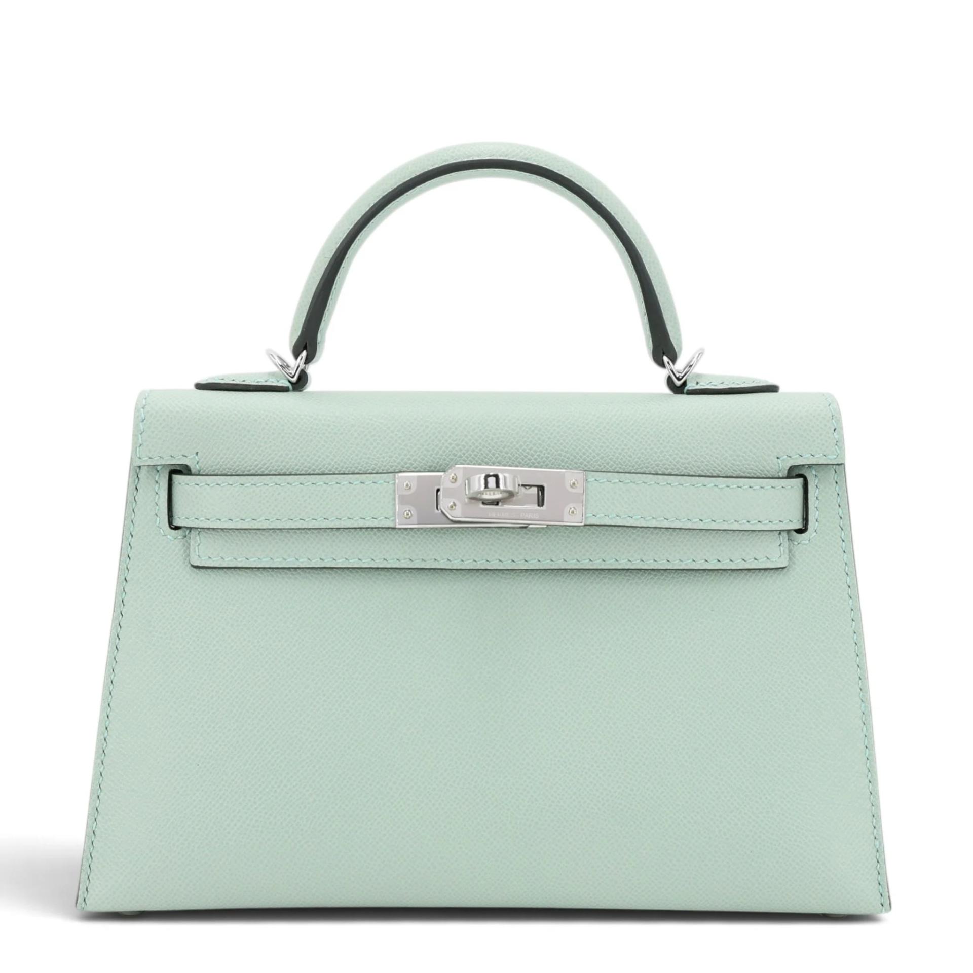 Mini Kelly 二代 6U Vert d’Eau 薄荷綠