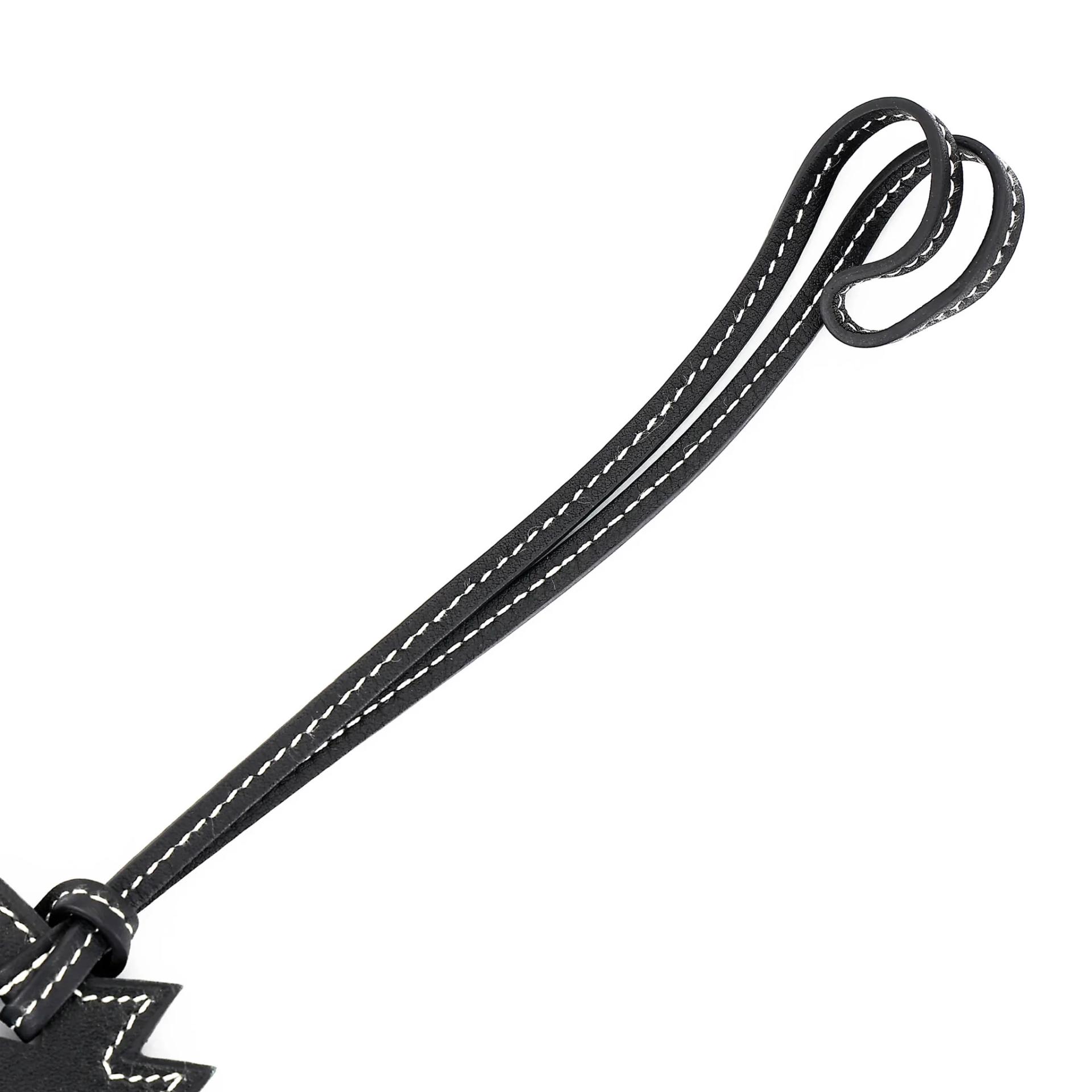 Excellent ( Rank SA ) HERMÈS Paddock Cheval Charm Noir (89) Swift - 3