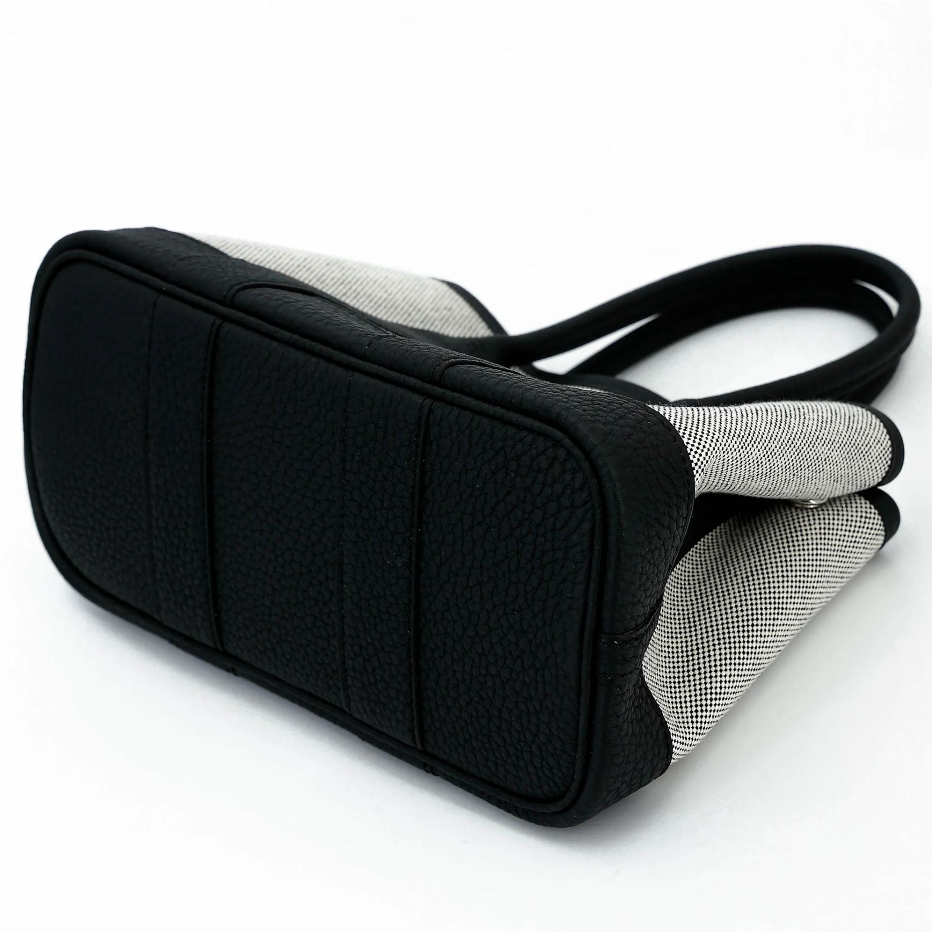 Brand New ( Rank N ) HERMÈS Neo Garden Party 23 Noir (89) Toile H canvas Negonda Palladium hardware G (2026) - 4