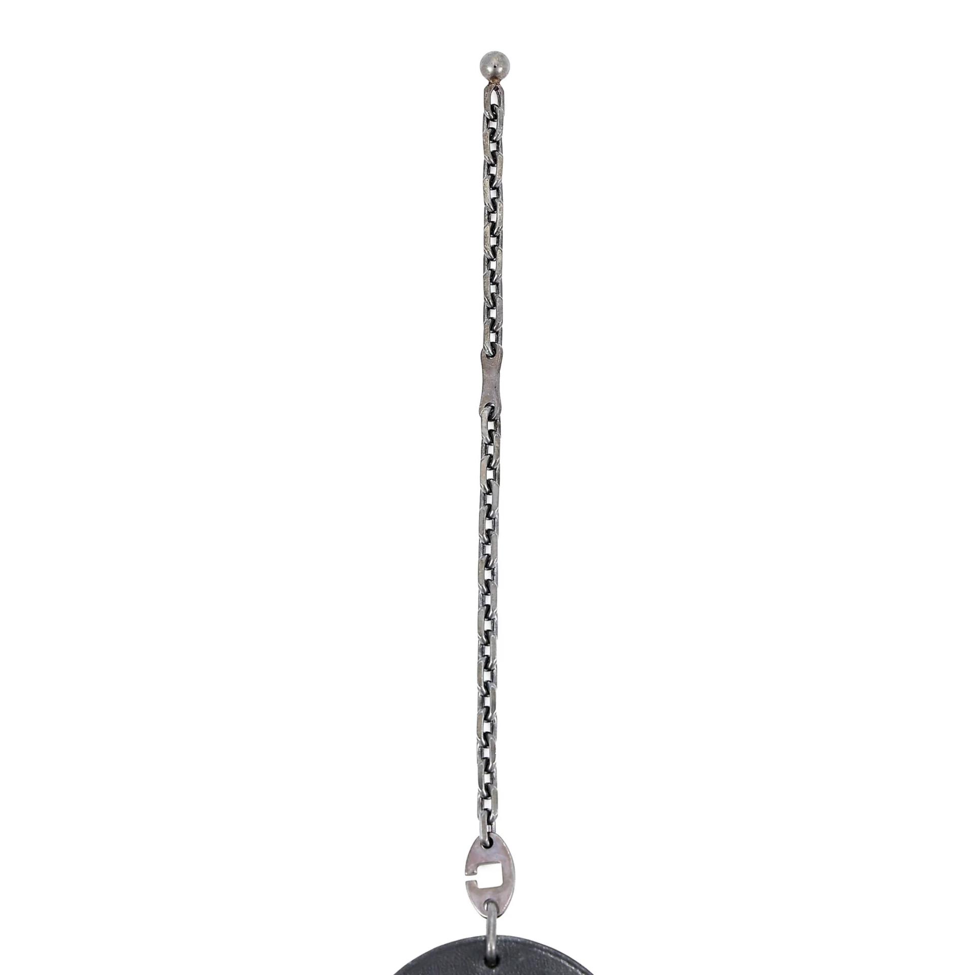 Very Good ( Rank A) HERMÈS Cat Charm Noir (89) Barenia Silver 925 - 3