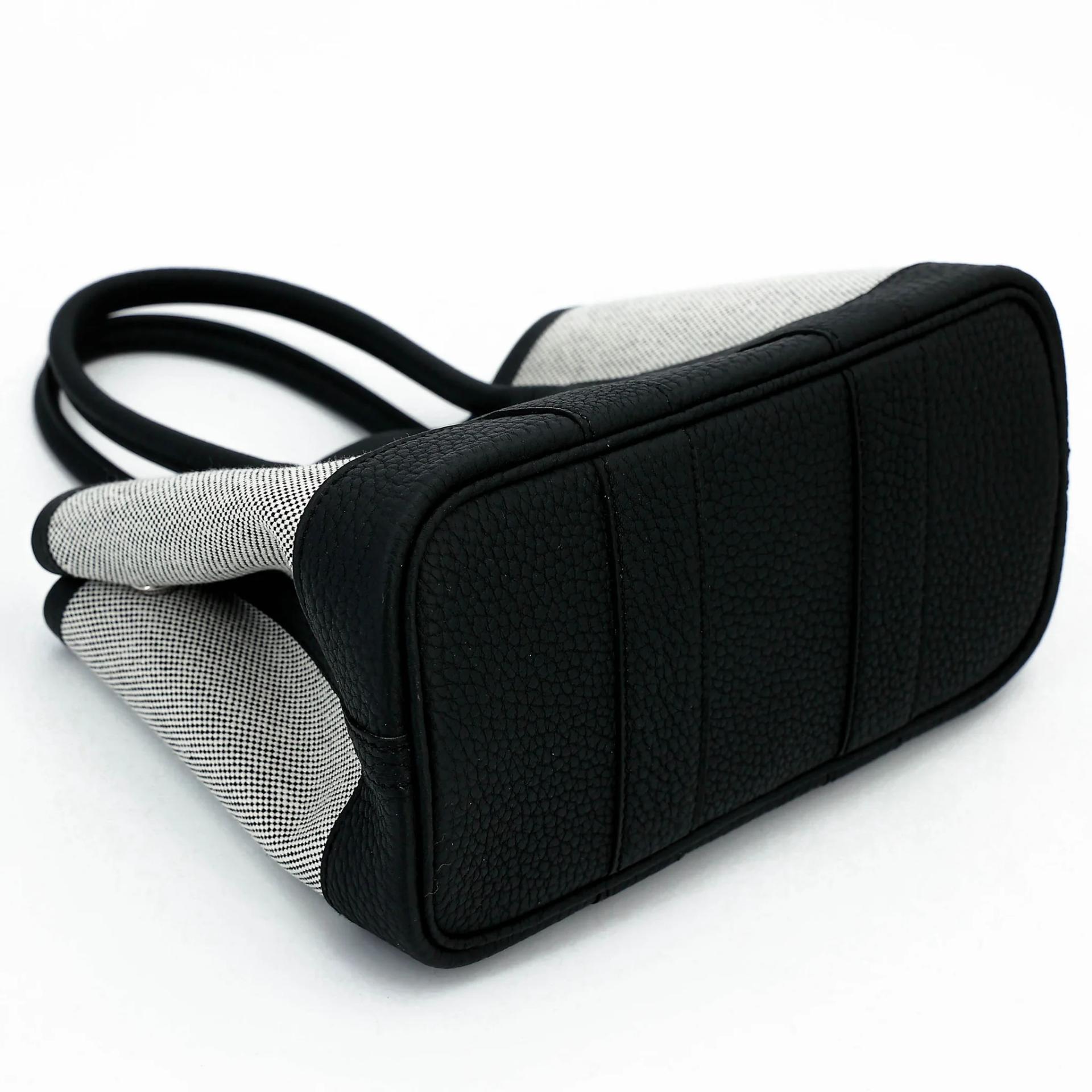 Brand New ( Rank N ) HERMÈS Neo Garden Party 23 Noir (89) Toile H canvas Negonda Palladium hardware G (2026) - 5
