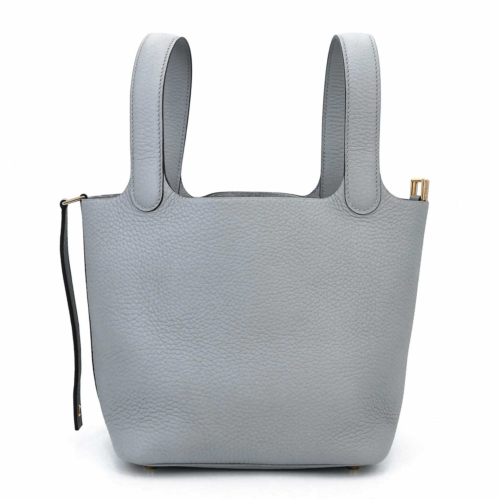 Brand New ( Rank N ) HERMÈS Picotin Lock PM Gris Pantin (P0) Clemence Gold hardware G (2026) - 5