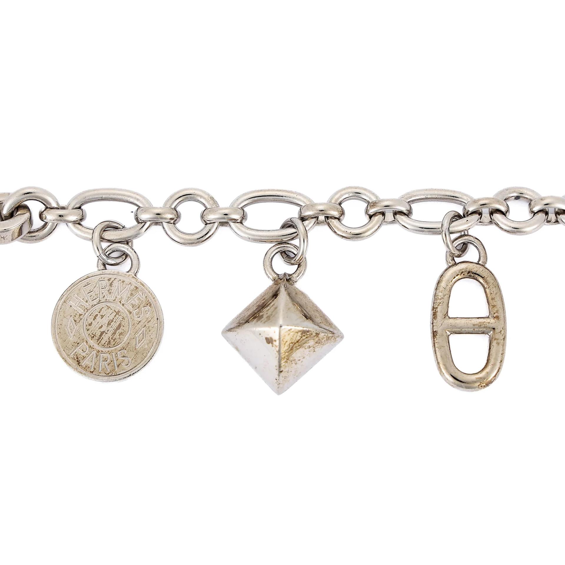 Very Good ( Rank A) HERMÈS Amulettes 4 Olga bag charm Silver Palladium hardware - 3