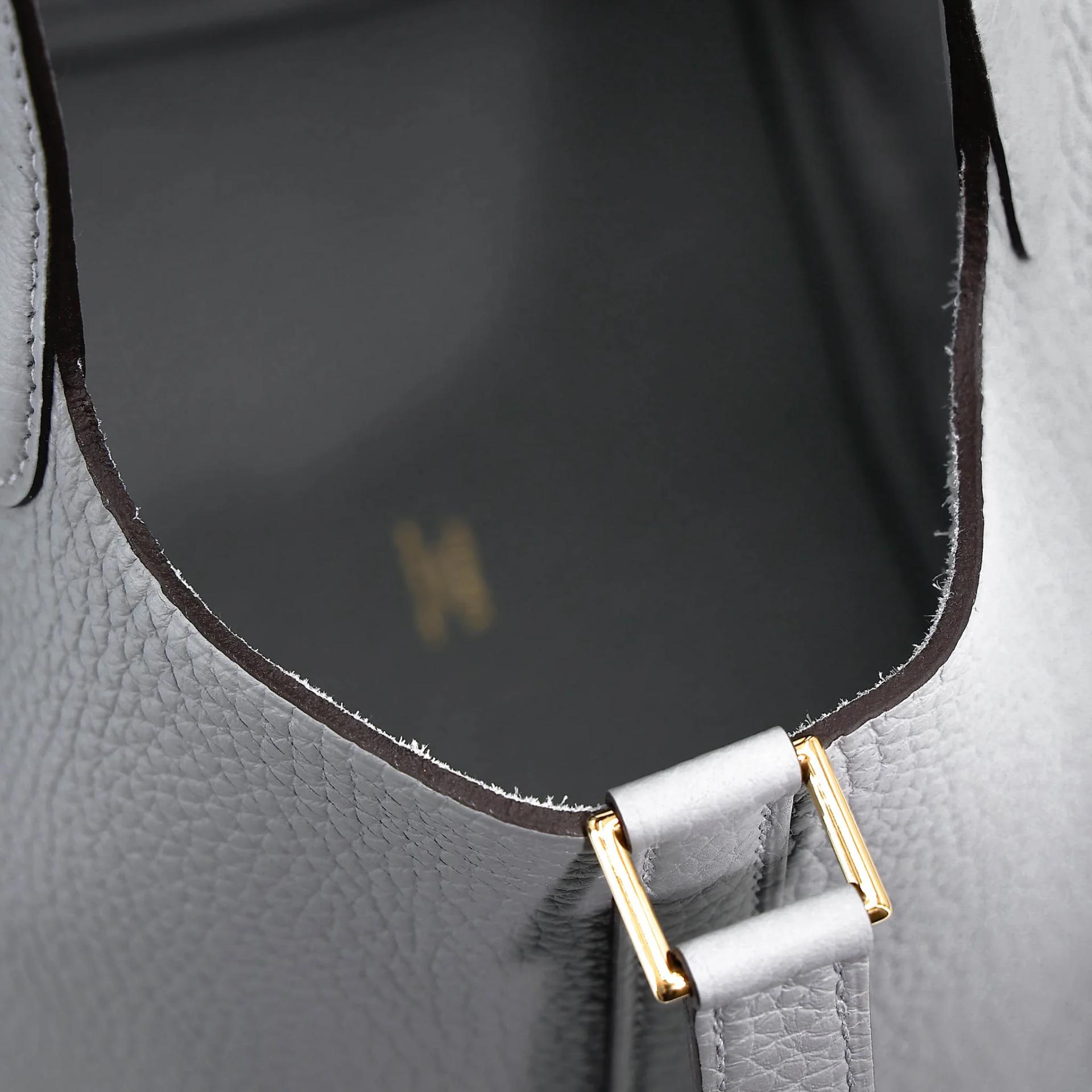 Brand New ( Rank N ) HERMÈS Picotin Lock PM Gris Pantin (P0) Clemence Gold hardware G (2026) - 12