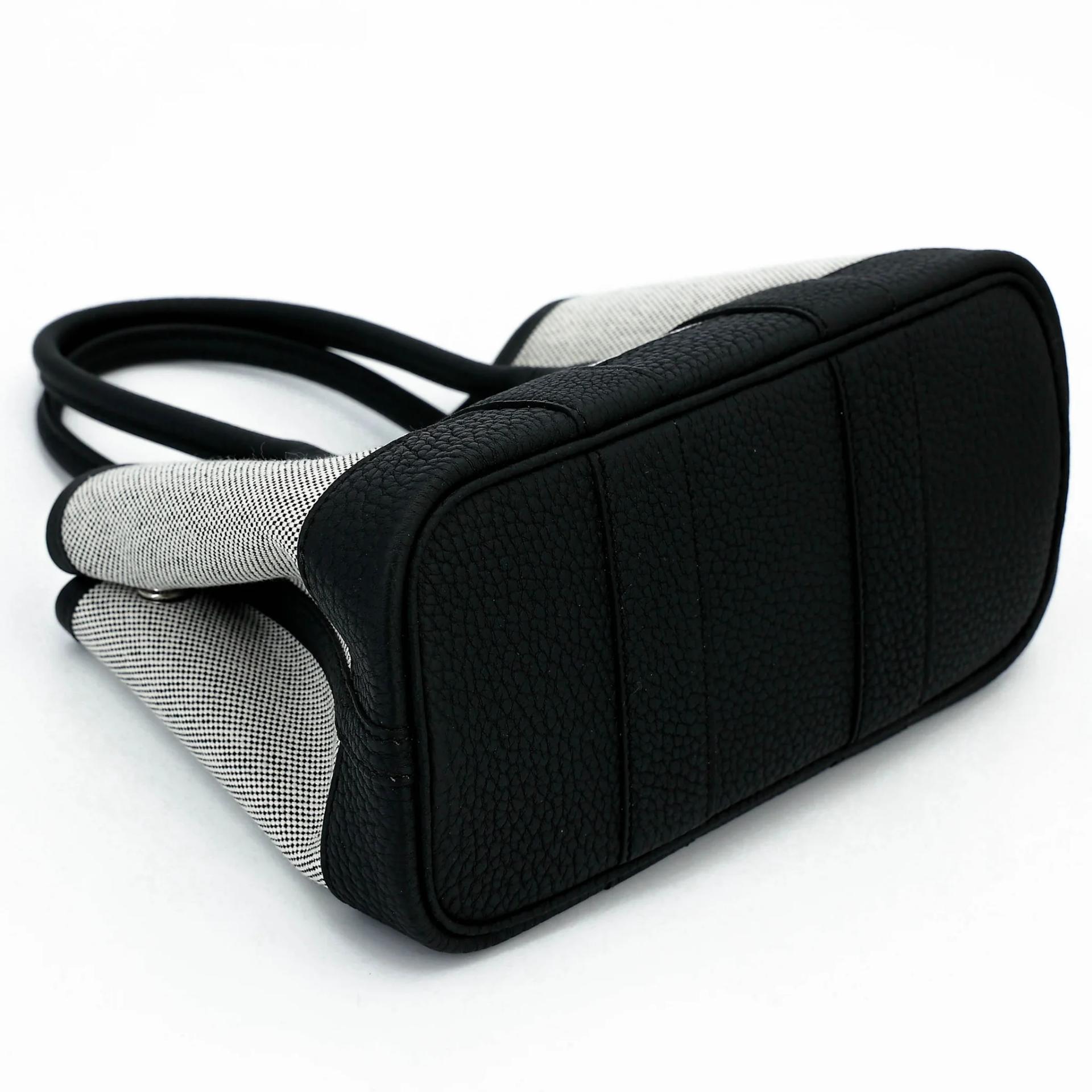 Brand New ( Rank N ) HERMÈS Neo Garden Party 23 Noir (89) Toile H canvas Negonda Palladium hardware G (2026) - 7