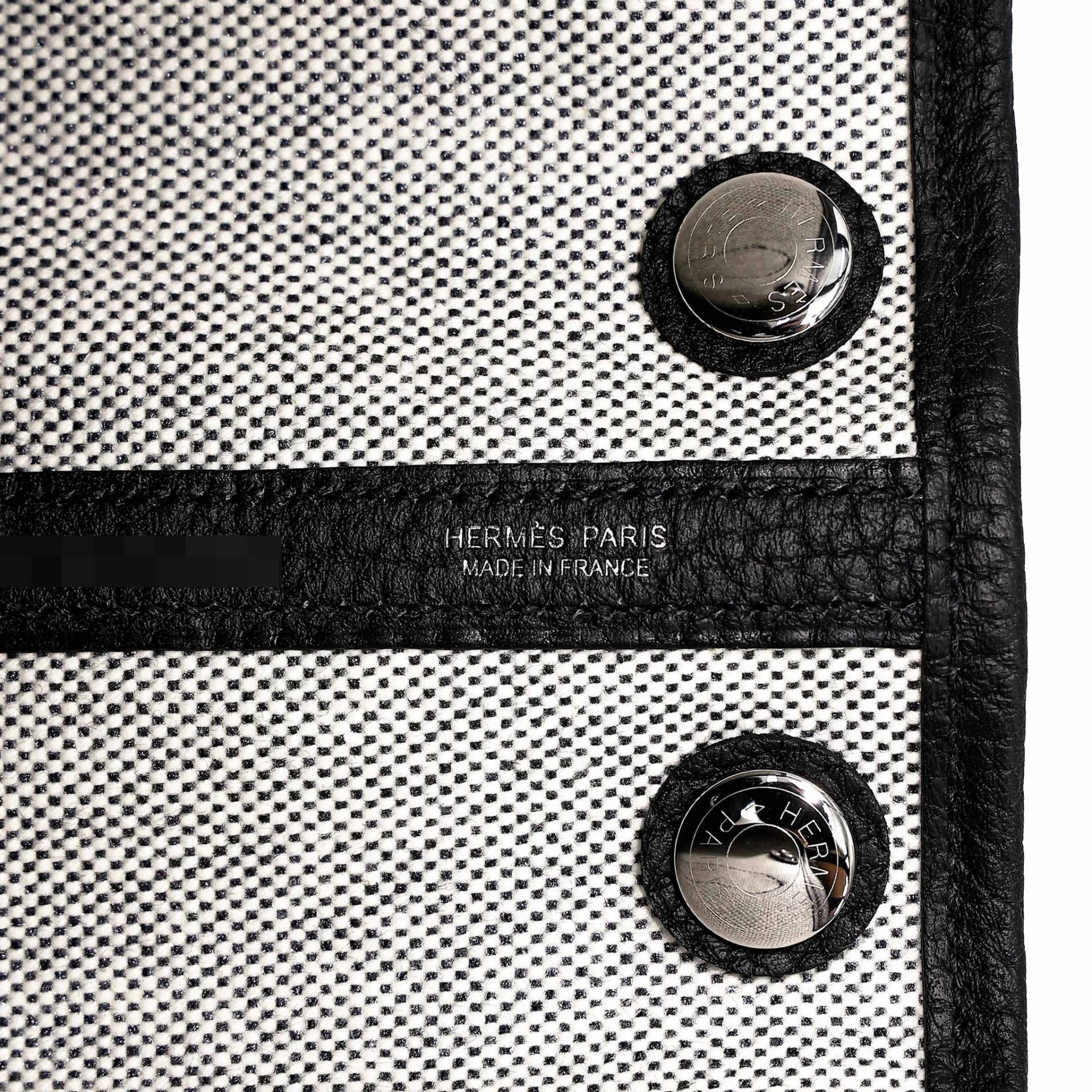 Brand New ( Rank N ) HERMÈS Neo Garden Party 23 Noir (89) Toile H canvas Negonda Palladium hardware G (2026) - 12