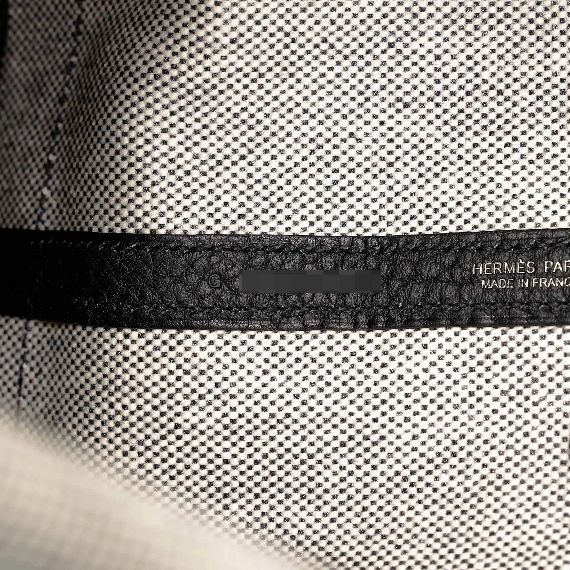 Brand New ( Rank N ) HERMÈS Neo Garden Party 23 Noir (89) Toile H canvas Negonda Palladium hardware G (2026) - 13