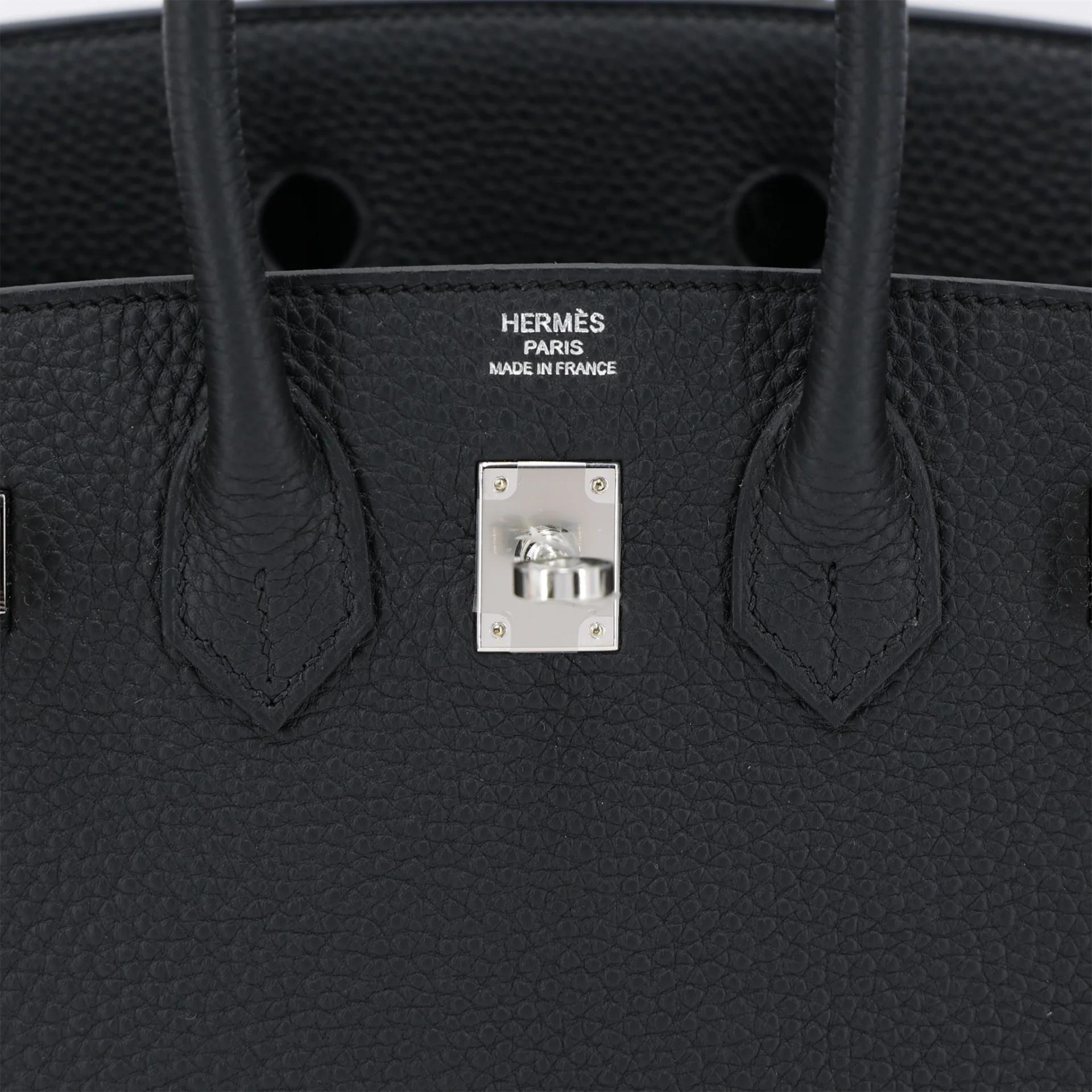 ランク N 新品 HERMÈS エルメス バーキン25 ブラック (89) トゴ シルバー金具 G刻印 (2026) - 10