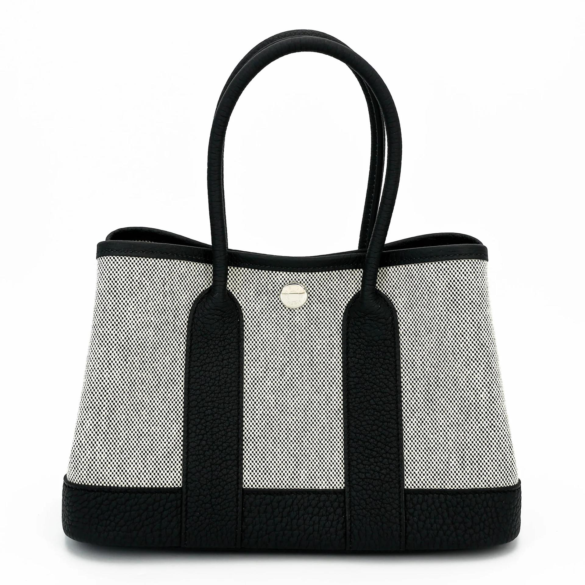 Brand New ( Rank N ) HERMÈS Neo Garden Party 23 Noir (89) Toile H canvas Negonda Palladium hardware G (2026) - 2