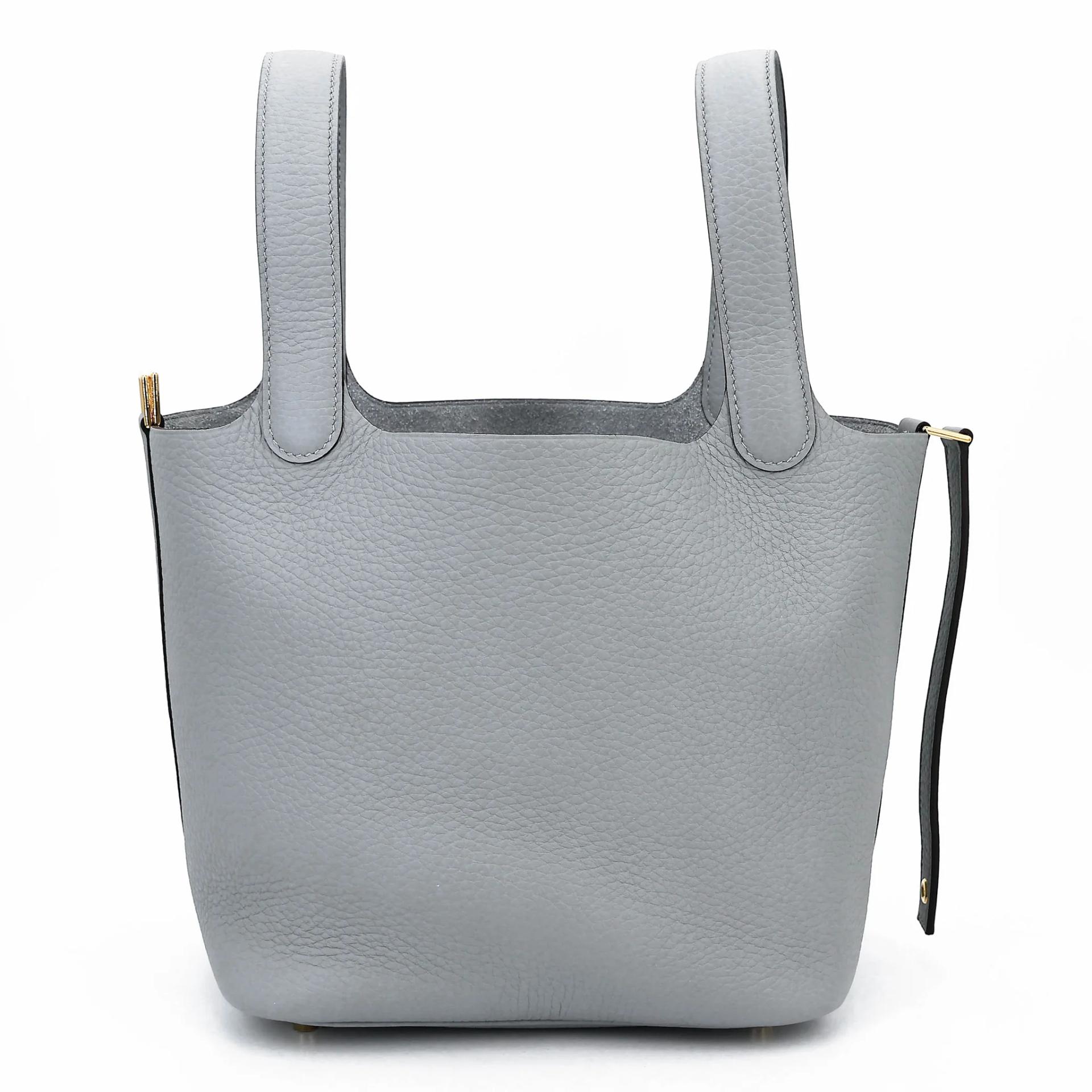 Brand New ( Rank N ) HERMÈS Picotin Lock PM Gris Pantin (P0) Clemence Gold hardware G (2026) - 4