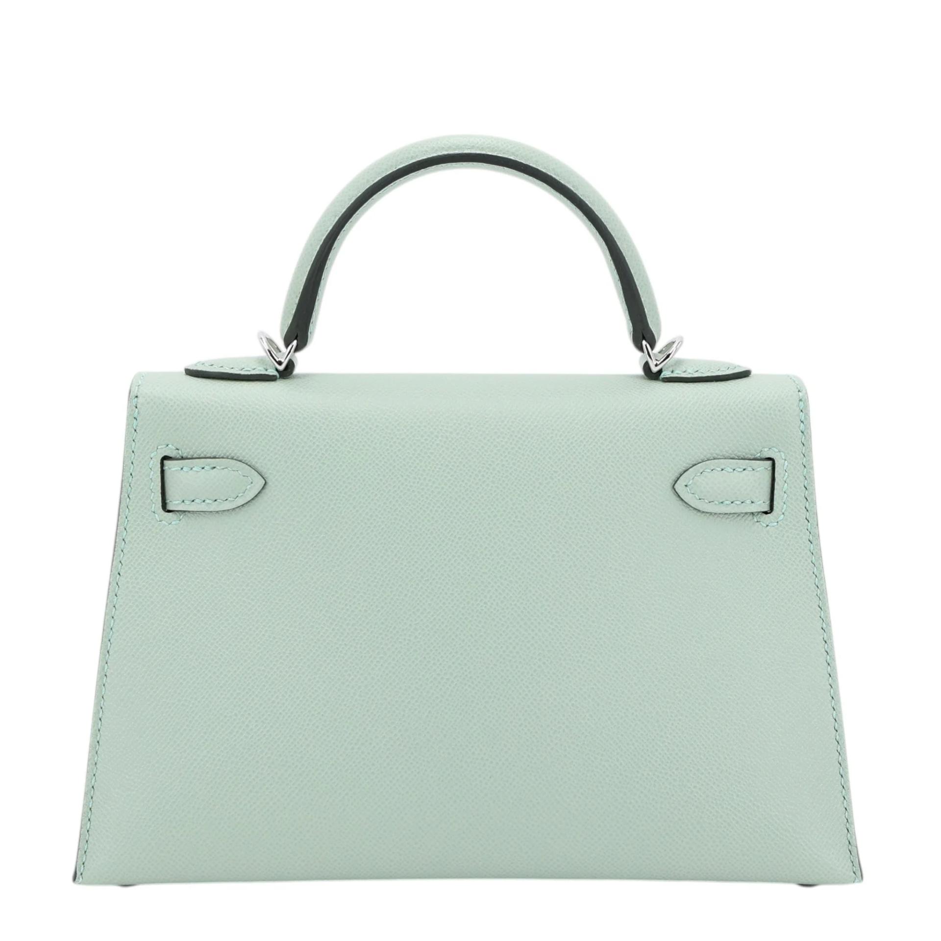Mini Kelly 二代 6U Vert d’Eau 薄荷綠
