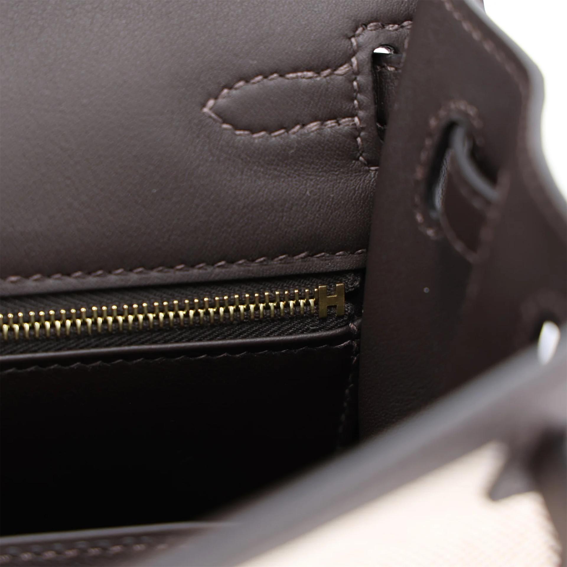 全新 HERMÈS 愛馬仕 Kelly 25 外縫 Ecru色 T3 棗棕色 Bai Brun Toile H 帆布 Swift牛皮 金扣 G刻 2026年 - 16