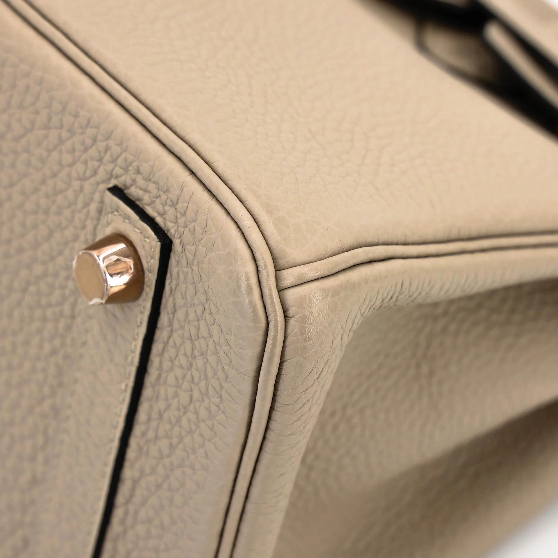 A美品 HERMÈS 愛馬仕 Birkin 25 81 斑鳩灰 Gris Tourterelle Togo小牛皮 玫瑰金扣 C刻 2018年 - 8