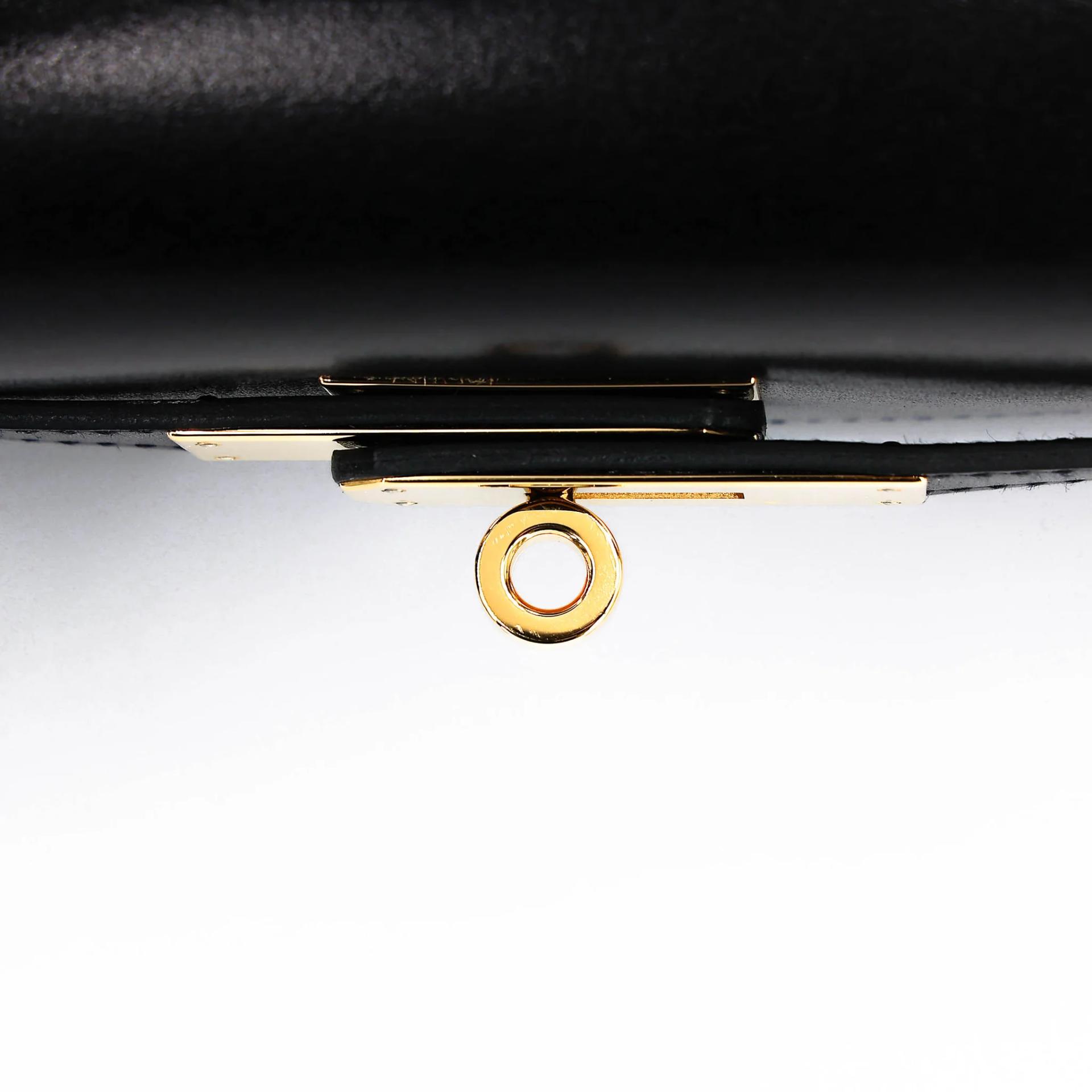 SA超美品 HERMÈS 愛馬仕 Kelly 28 外縫 89 黑色 Noir (Black) Box牛皮 金扣 Z刻 2021年 - 9