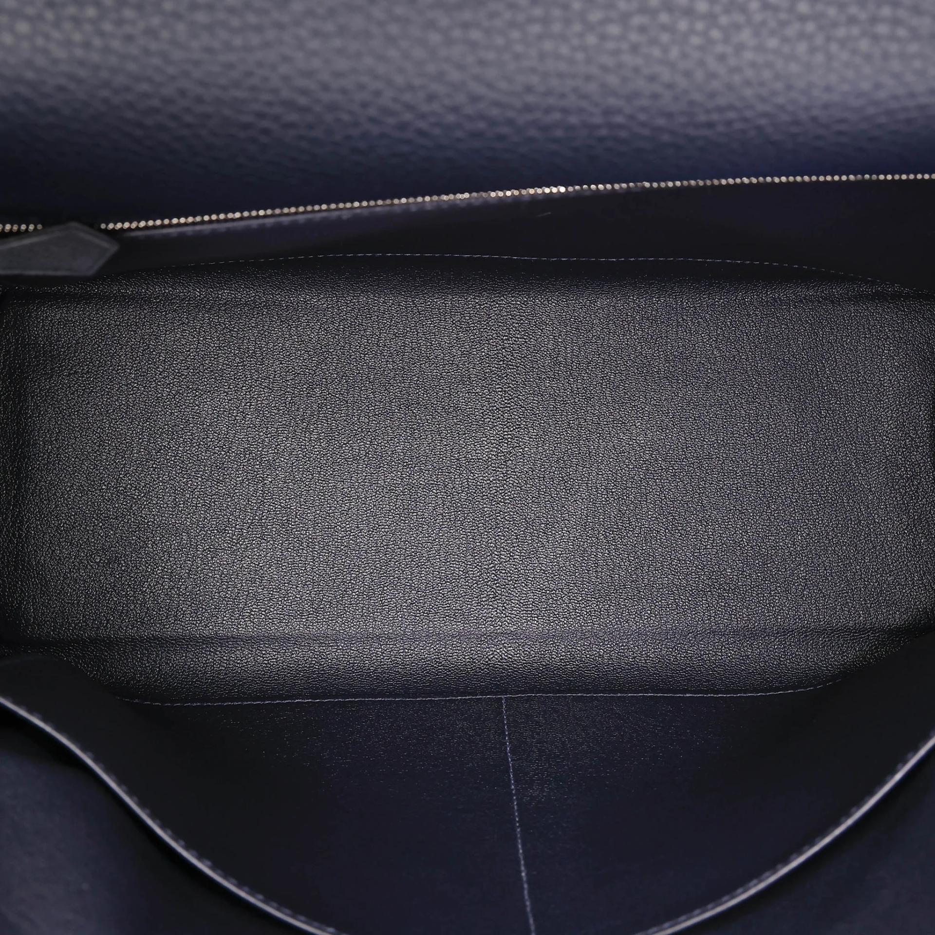 SA超美品 HERMÈS 愛馬仕 Kelly 35 HSS 10 奶昔白 Craie 78 深海藍 Blue Marine Togo小牛皮 拉絲銀扣 Y刻 2020年 - 21