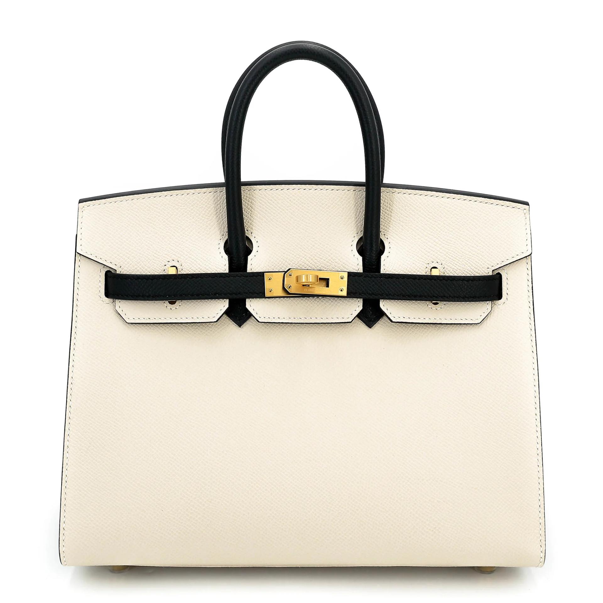 Birkin 25 HSS Sellier Noir (89) Craie (10)