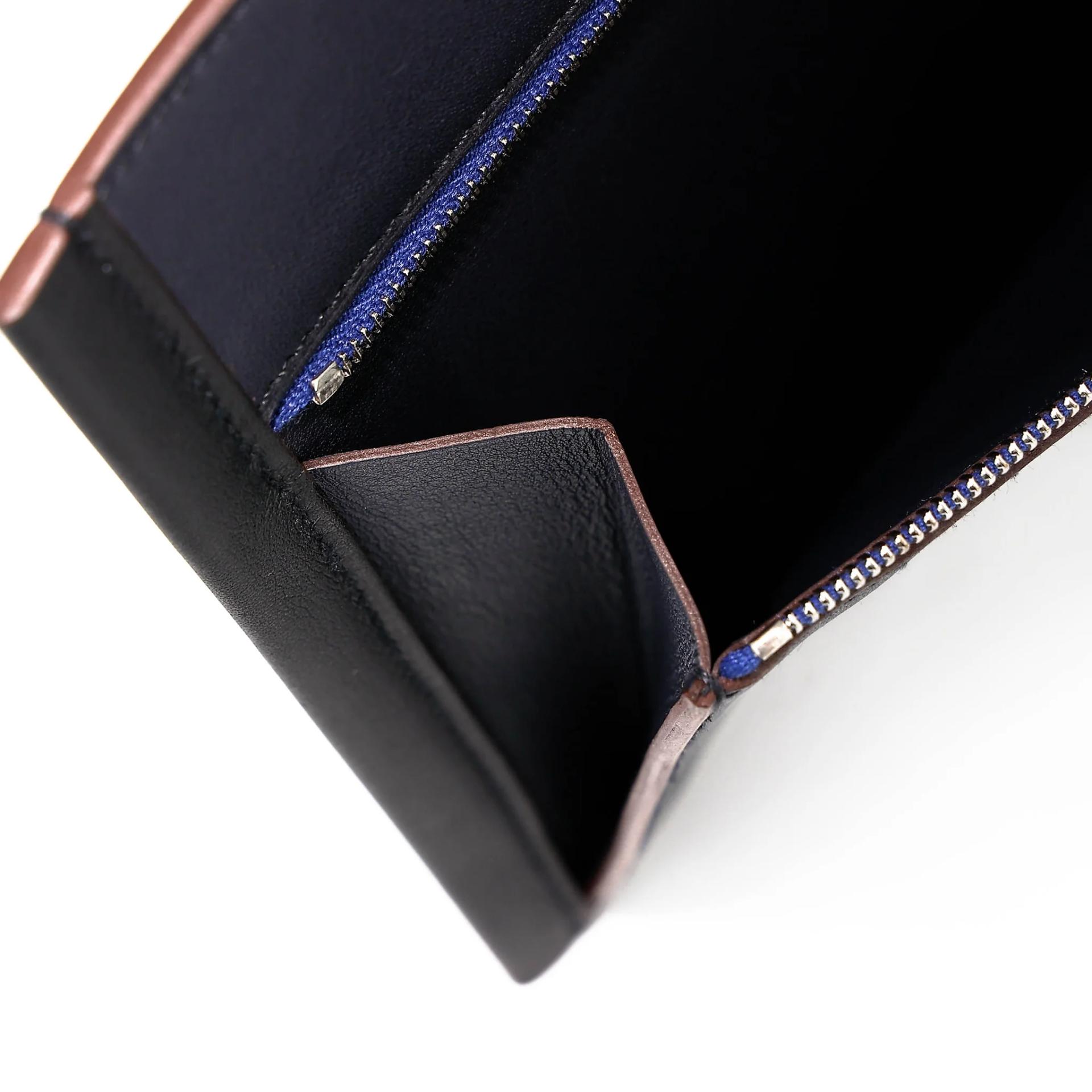 ランク NS 未使用品 HERMÈS エルメス バックポケットポーチ 25 ブラック (89) ゴールド (37) ブルーインディゴ (76) スイフト シルバー金具 Z刻印 (2021) - 12