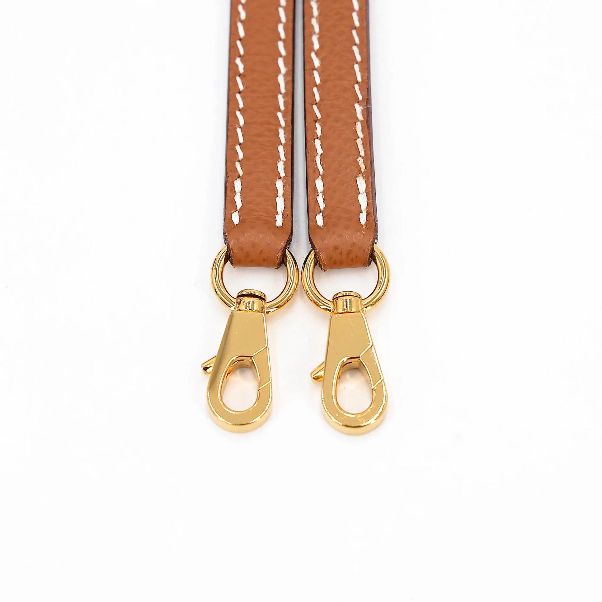 SA超美品 HERMÈS 愛馬仕 Mini Kelly 二代 37 金棕色 Gold Epsom牛皮 金扣 U刻 2022年 - 21