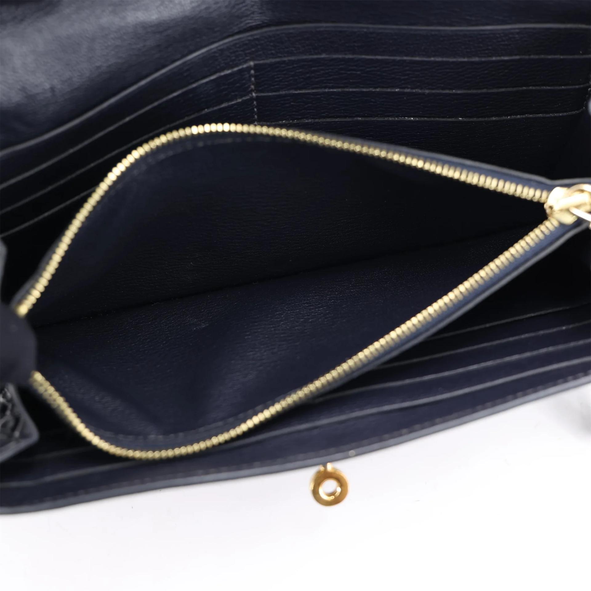 Good ( Rank AB) HERMÈS Kelly Wallet Noir (89) Matte Alligator Gold hardware A (2017) - 13