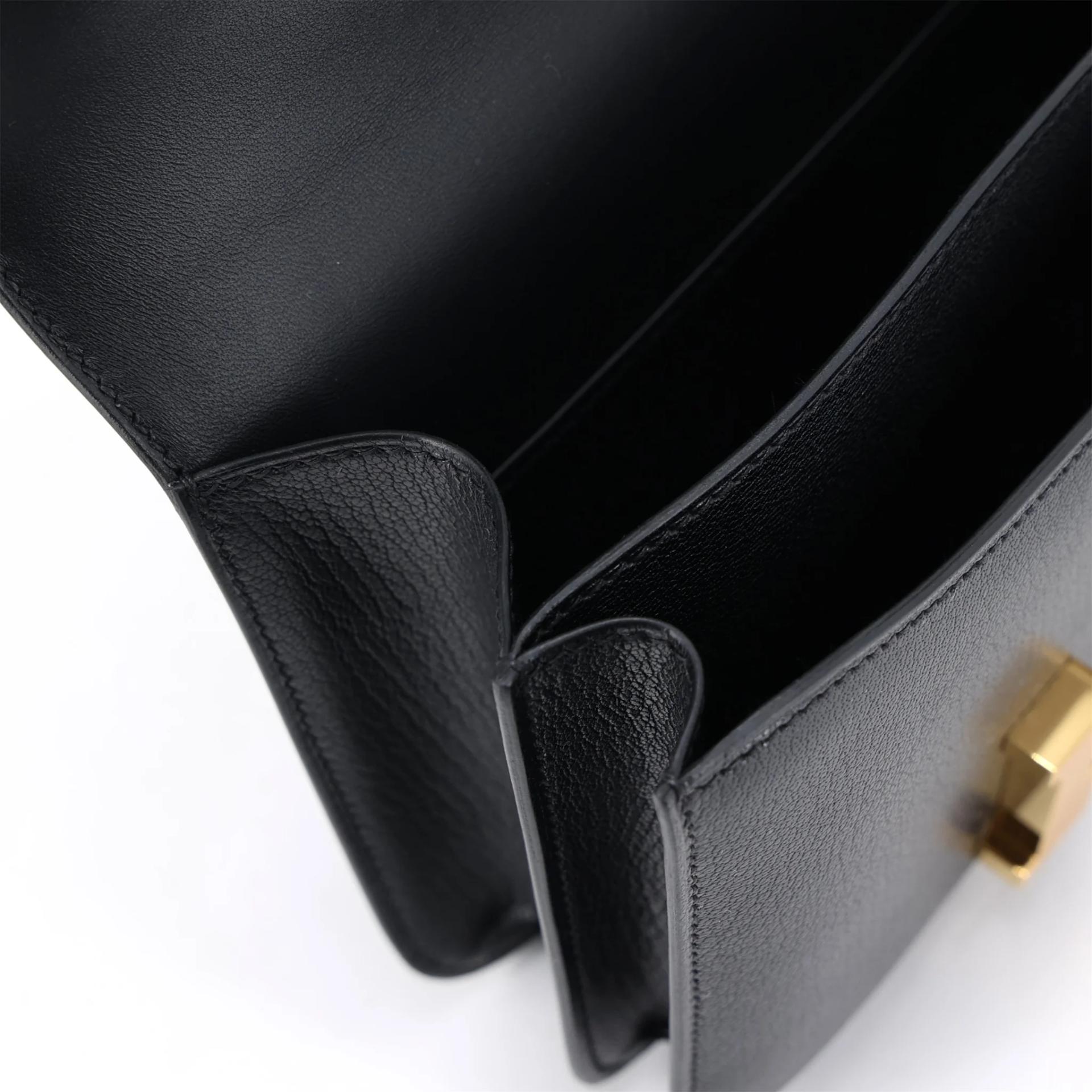 Unused ( Rank NS ) HERMÈS Constance Mini Noir (89) Chevre Gold hardware B (2023) - 15