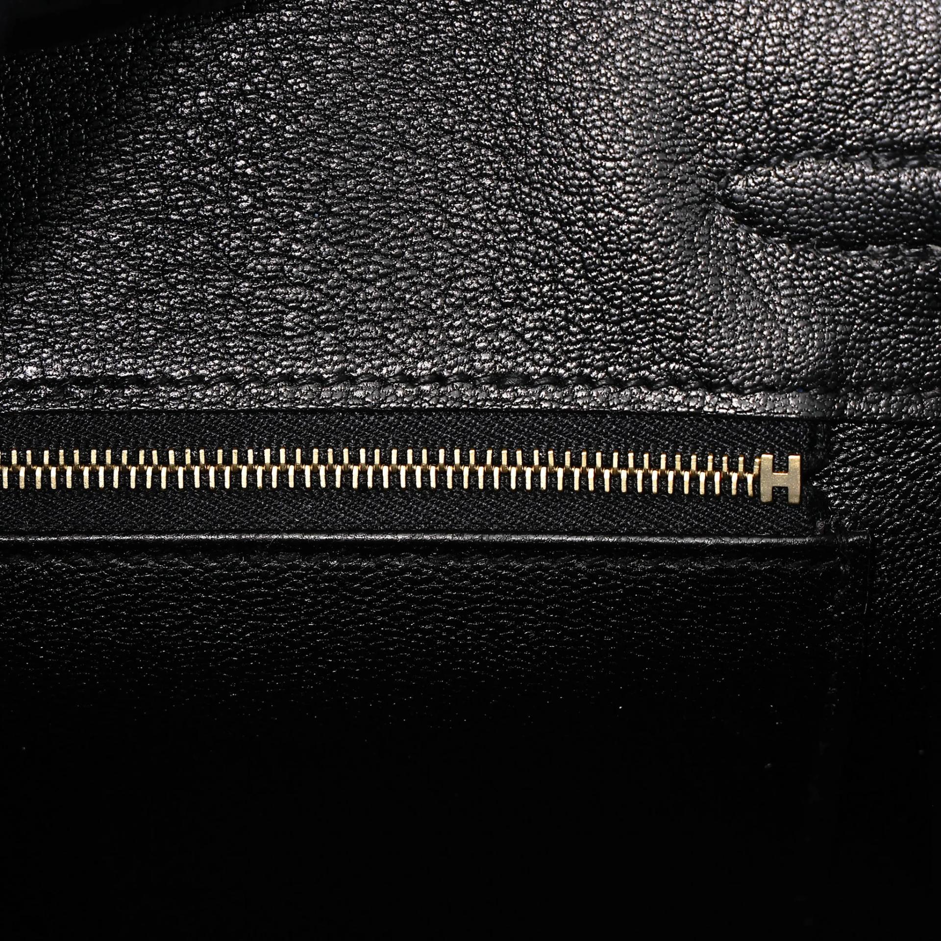 Unused ( Rank NS ) HERMÈS Special Order Birkin 25 HSS Sellier HSS Noir (89) Craie (10) Epsom Brushed Gold hardware W (2024) - 12