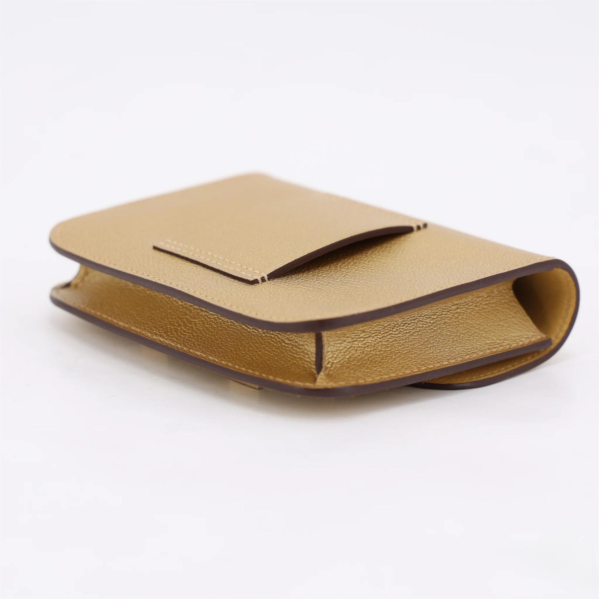 Unused ( Rank NS ) HERMÈS Constance Slim Wallet Dore (Y9) Chamkilight Gold hardware K (2025) - 6