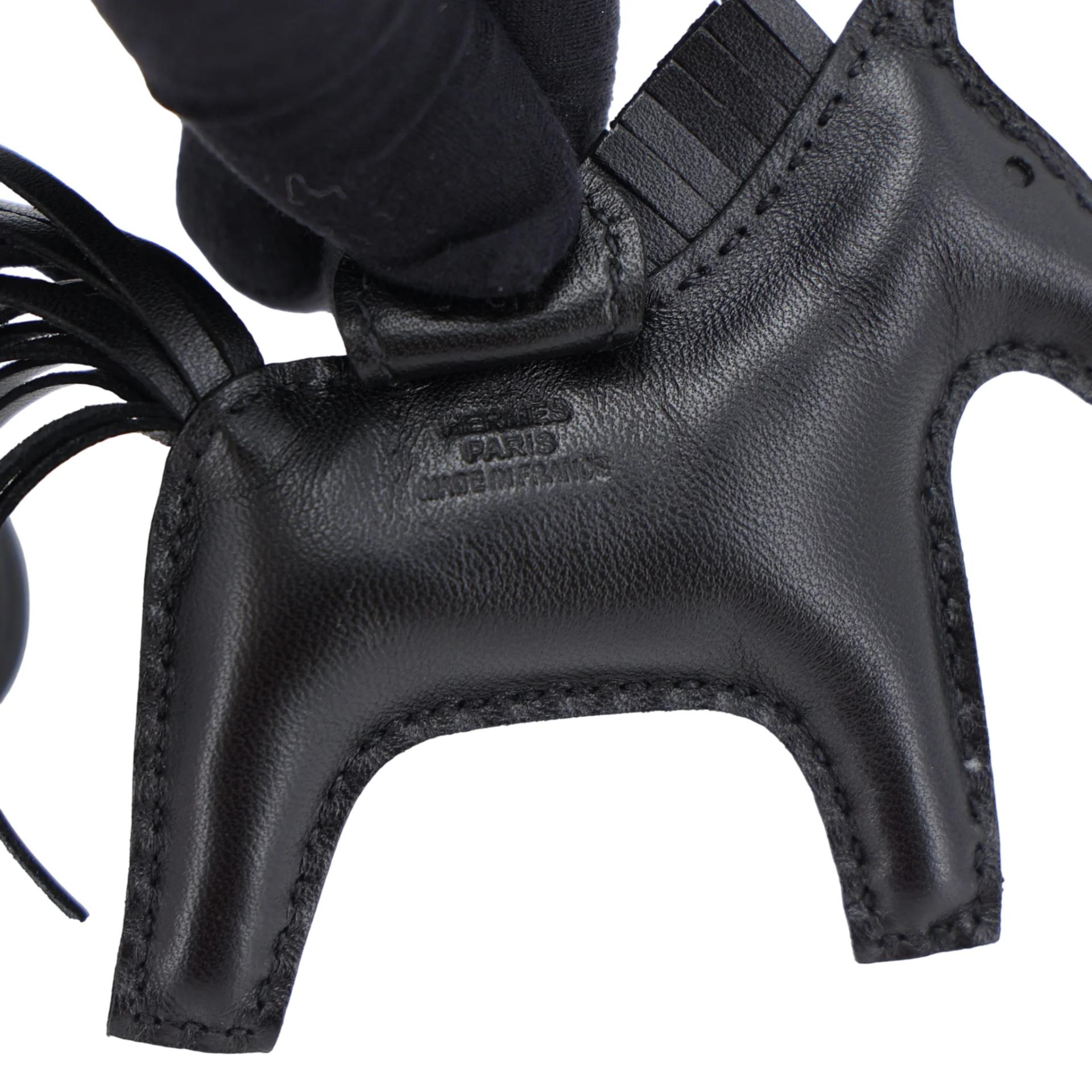 Unused ( Rank NS ) HERMÈS Rodeo PM Noir (89) Swift D (2019) - 4