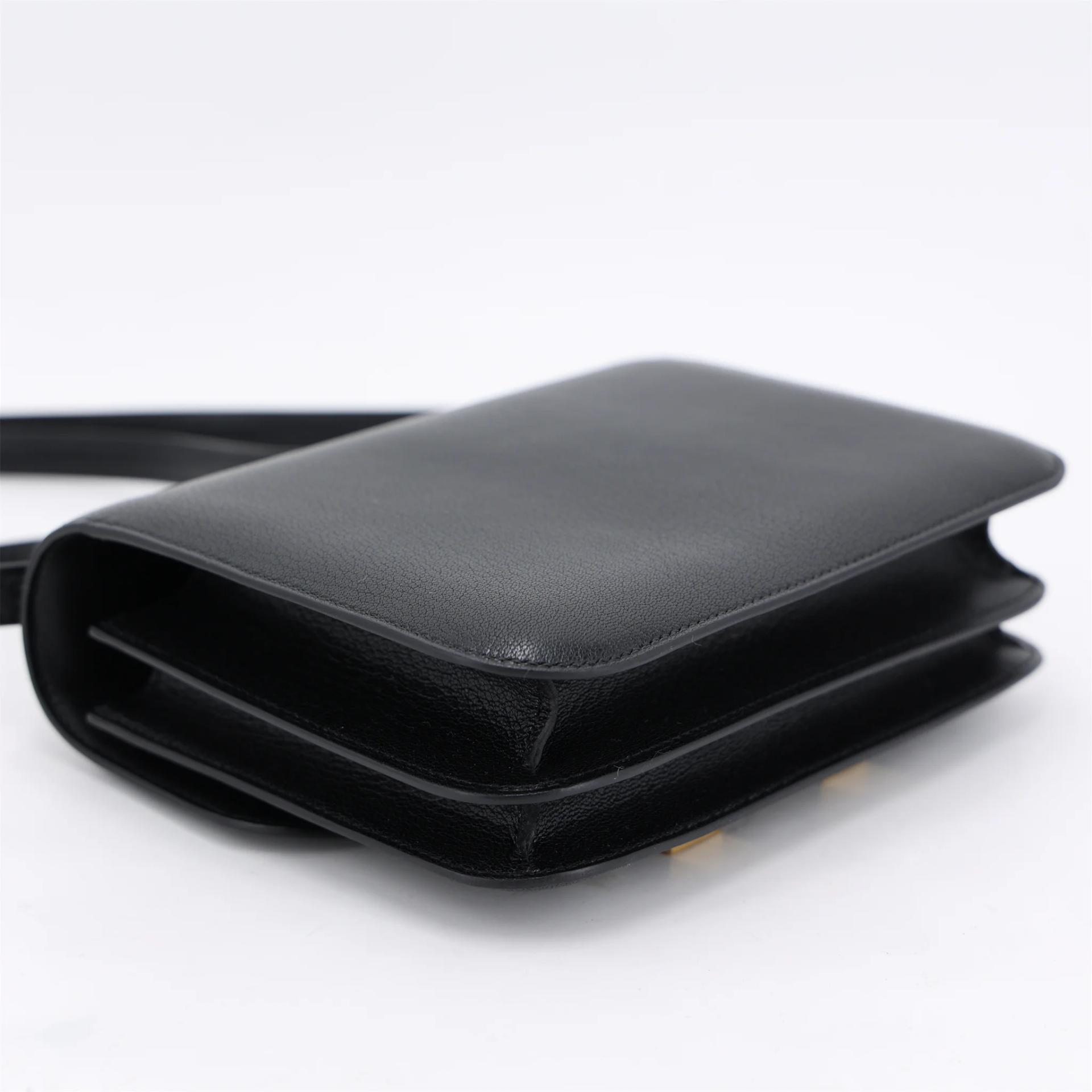 Unused ( Rank NS ) HERMÈS Constance Mini Noir (89) Chevre Gold hardware B (2023) - 6