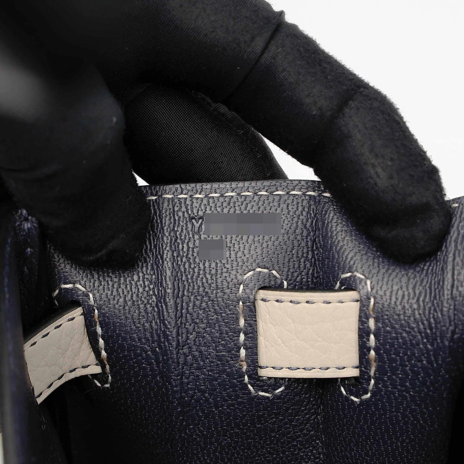 SA超美品 HERMÈS 愛馬仕 Kelly 35 HSS 10 奶昔白 Craie 78 深海藍 Blue Marine Togo小牛皮 拉絲銀扣 Y刻 2020年 - 18