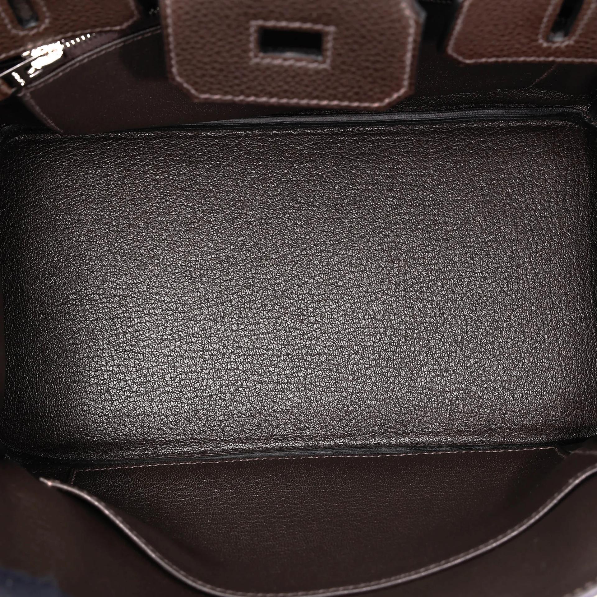 Brand New ( Rank N ) HERMÈS Birkin 25 Ebene (46) Barenia Palladium hardware G (2026) - 15