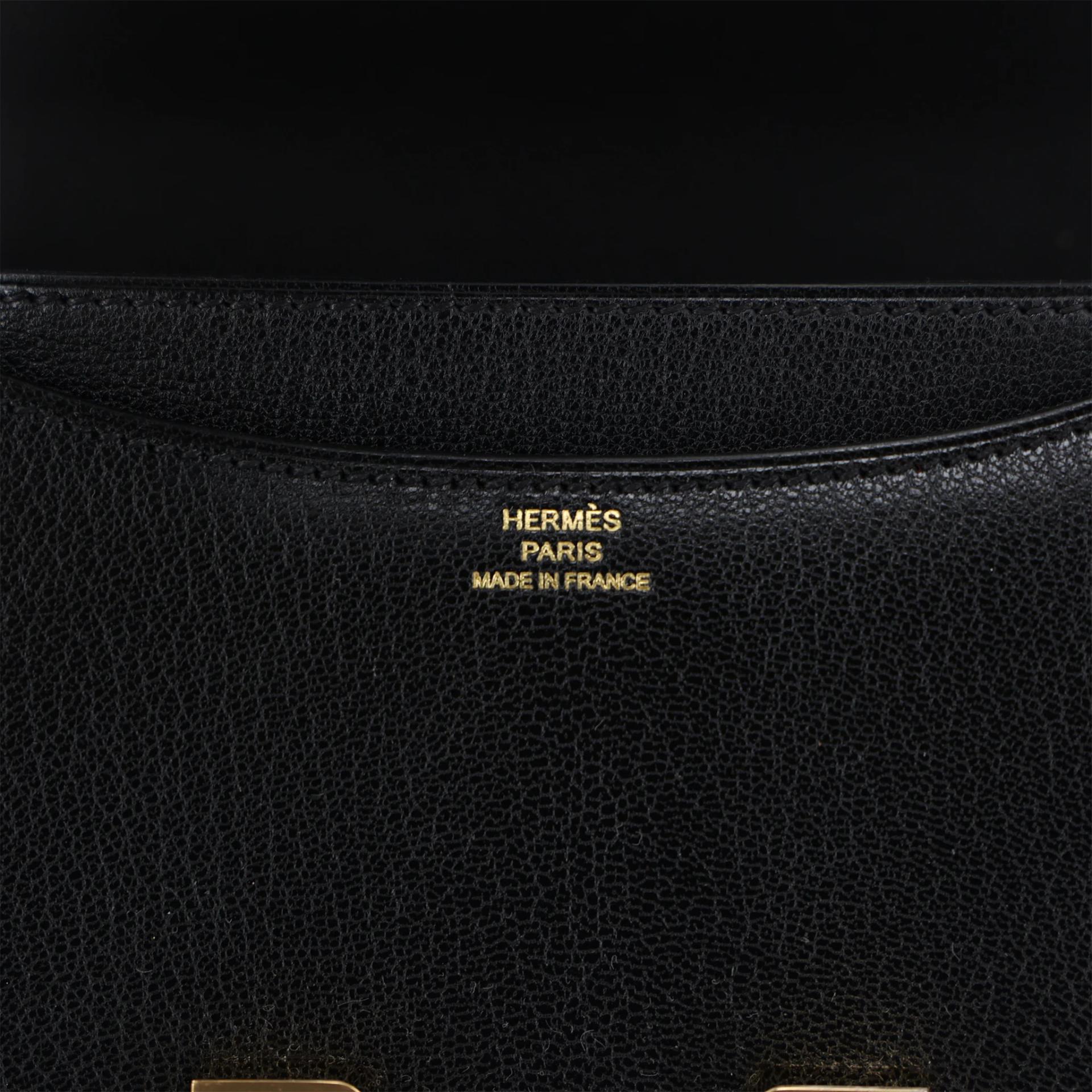 Unused ( Rank NS ) HERMÈS Constance Mini Noir (89) Chevre Gold hardware B (2023) - 11