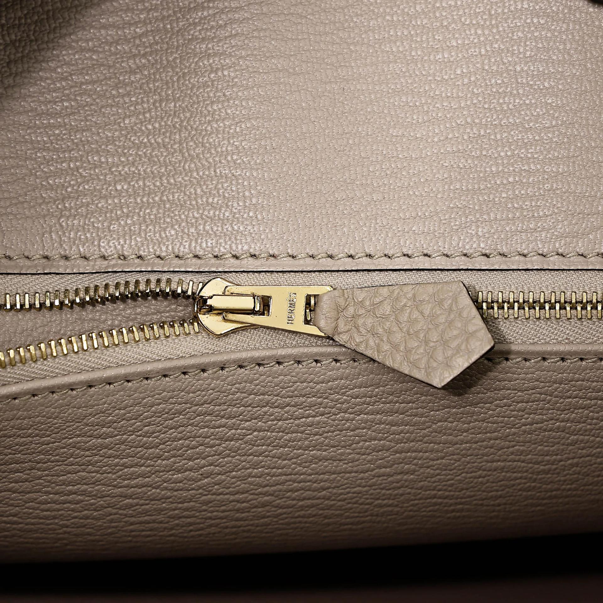A美品 HERMÈS 愛馬仕 Birkin 25 81 斑鳩灰 Gris Tourterelle Togo小牛皮 玫瑰金扣 C刻 2018年 - 16