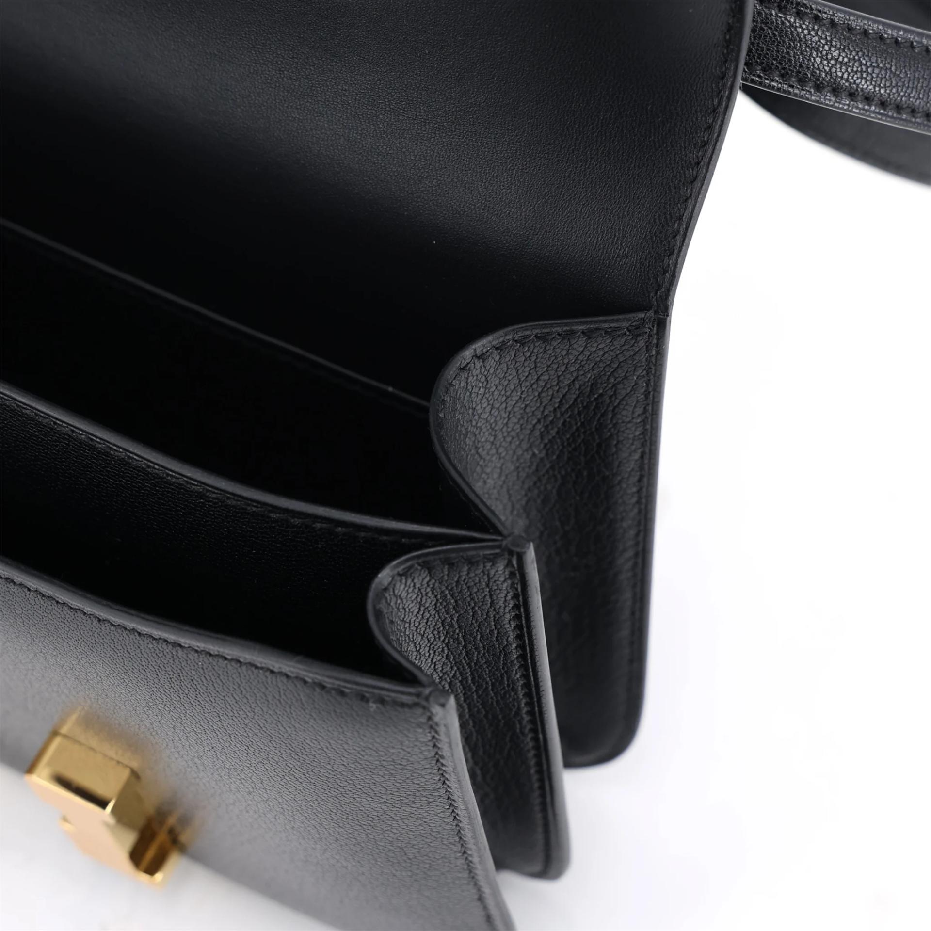 Unused ( Rank NS ) HERMÈS Constance Mini Noir (89) Chevre Gold hardware B (2023) - 16