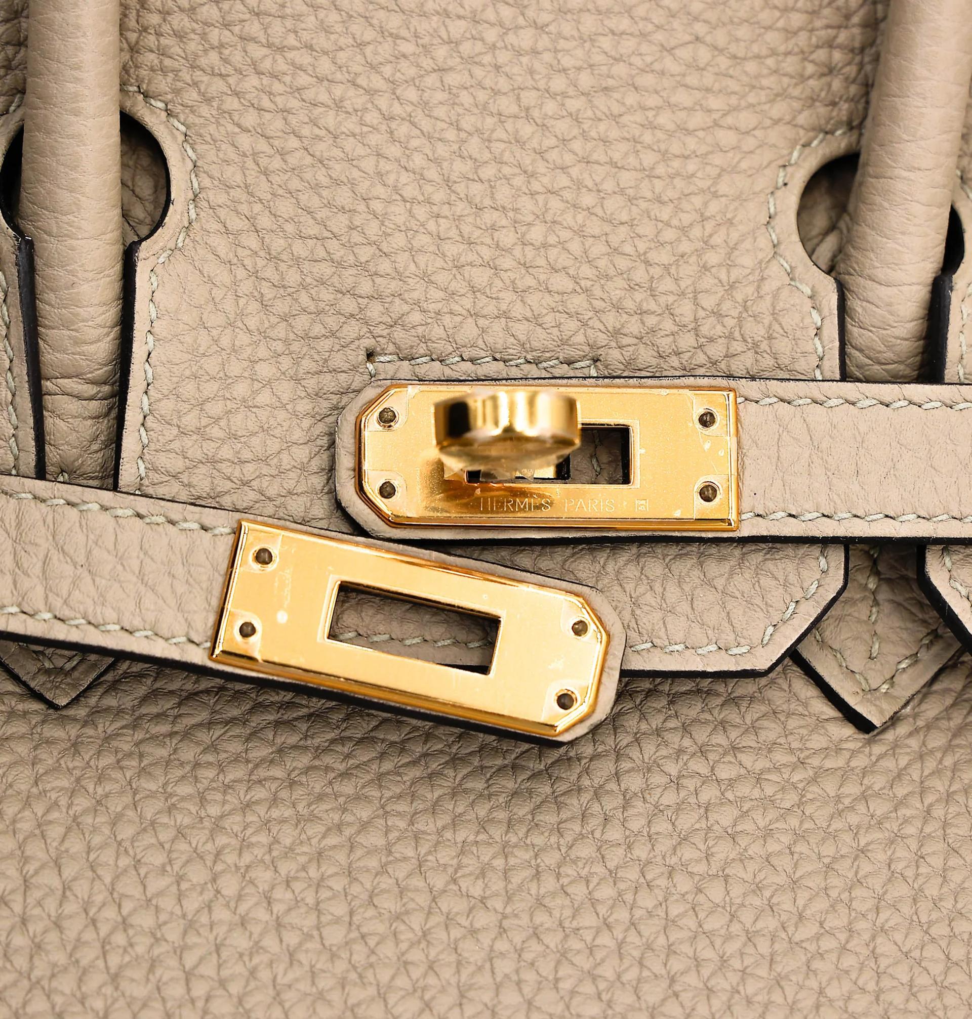 A美品 HERMÈS 愛馬仕 Birkin 25 81 斑鳩灰 Gris Tourterelle Togo小牛皮 玫瑰金扣 C刻 2018年 - 12